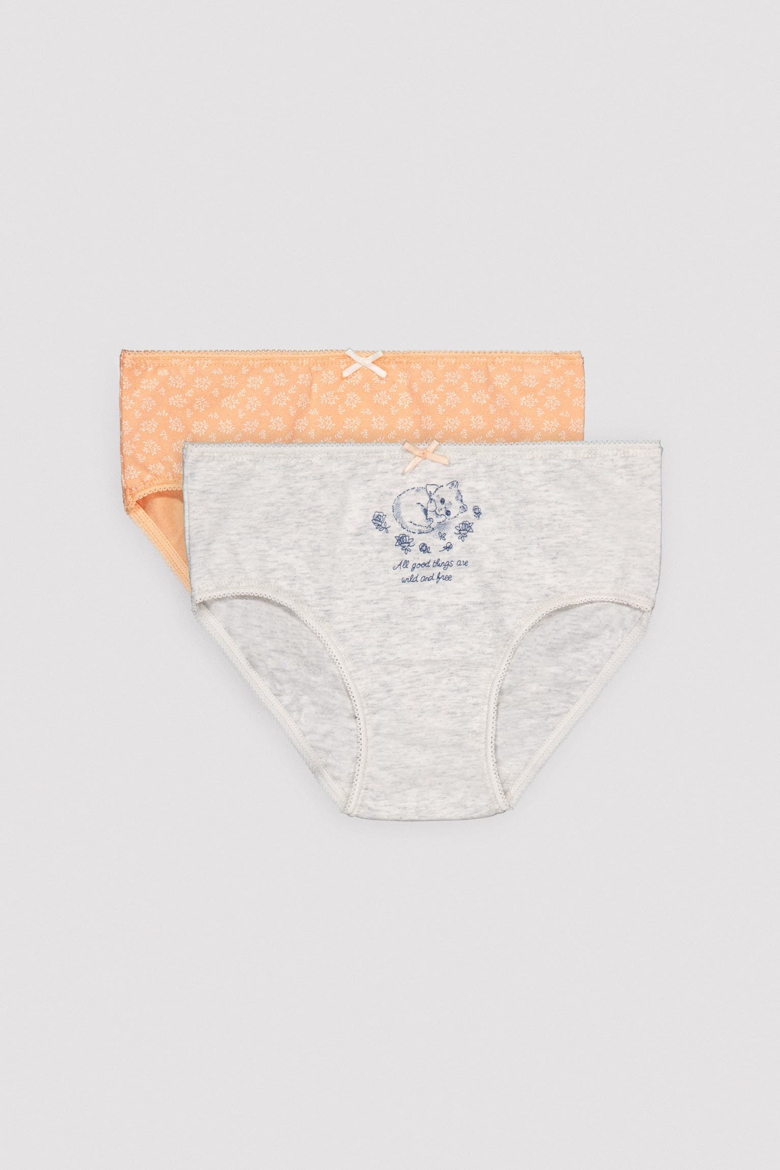 Pack de 2 bragas infantiles estampadas gato - Ysabel Mora