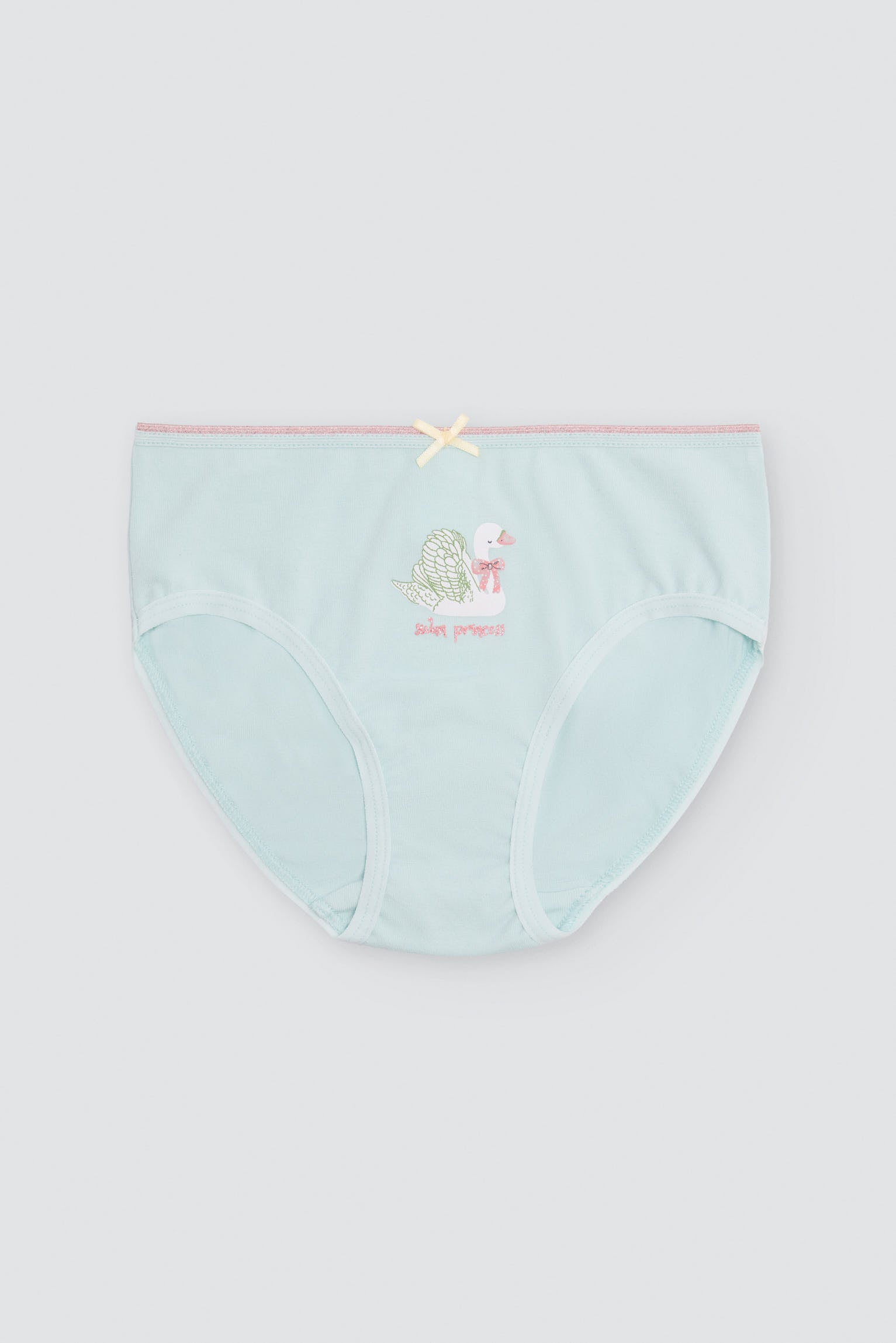 Pack de 2 braguitas de niña algodón estampado rayas y cisne - Ysabel Mora