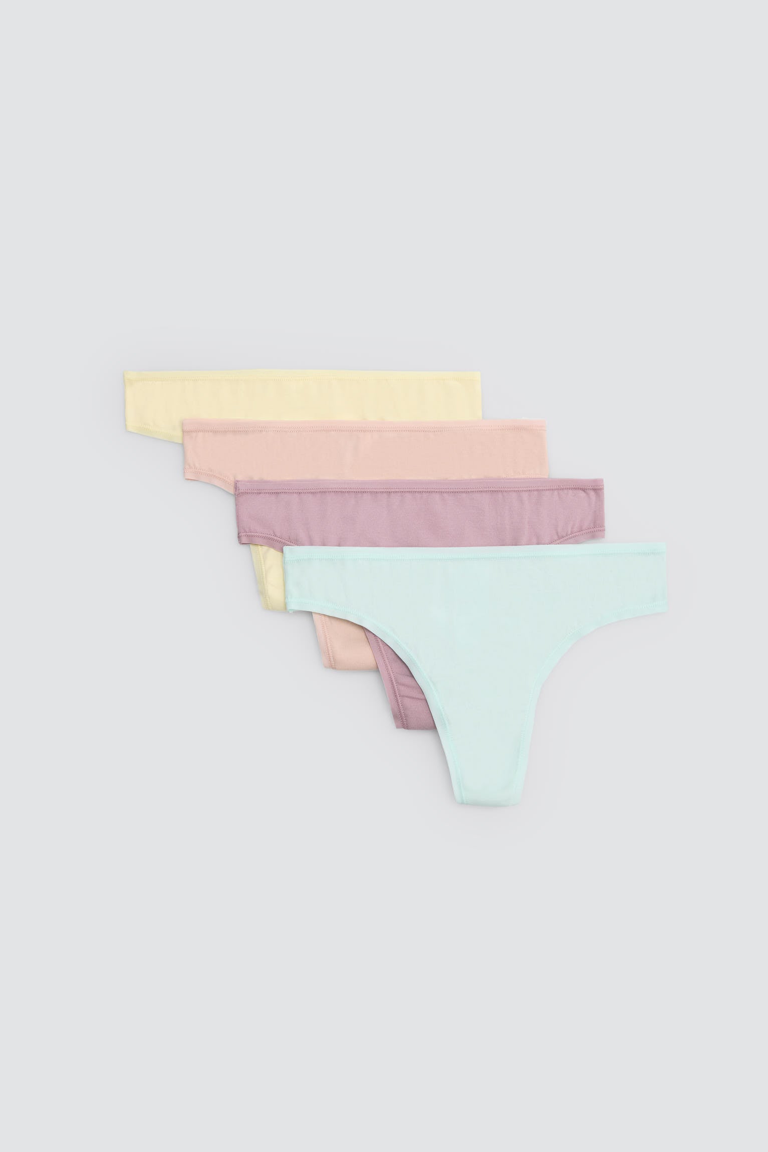 Pack of 4 basic colored thongs