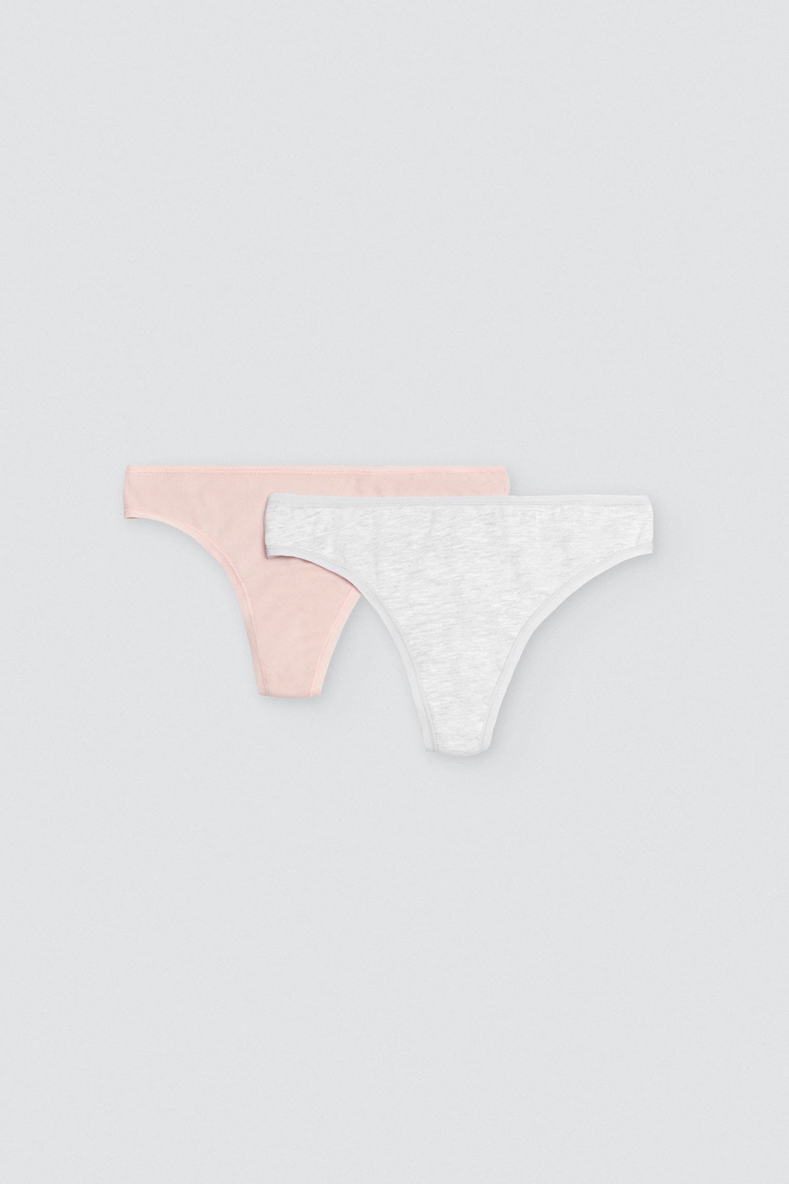 Pack of 4 basic colored cotton thongs