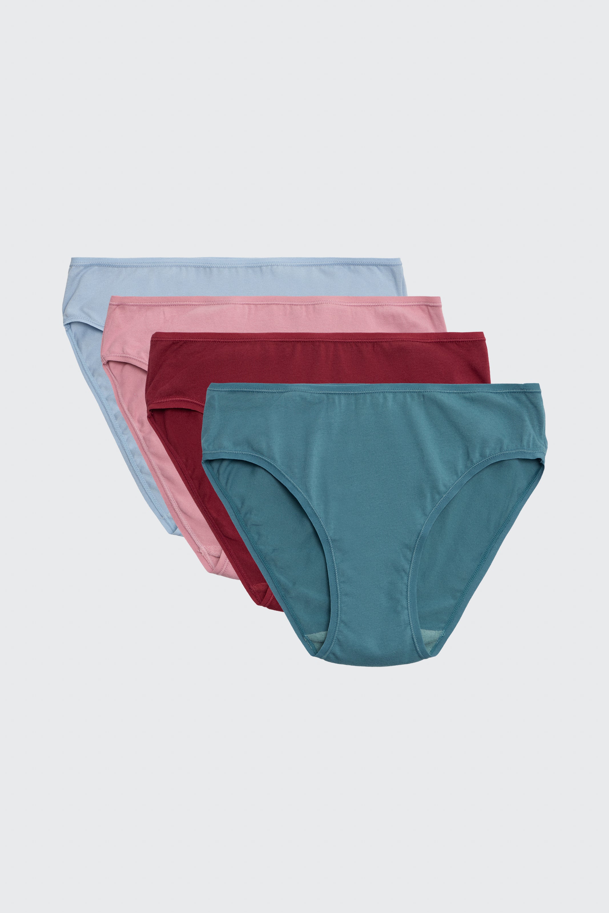 Pack of 4 basic cotton midi panties