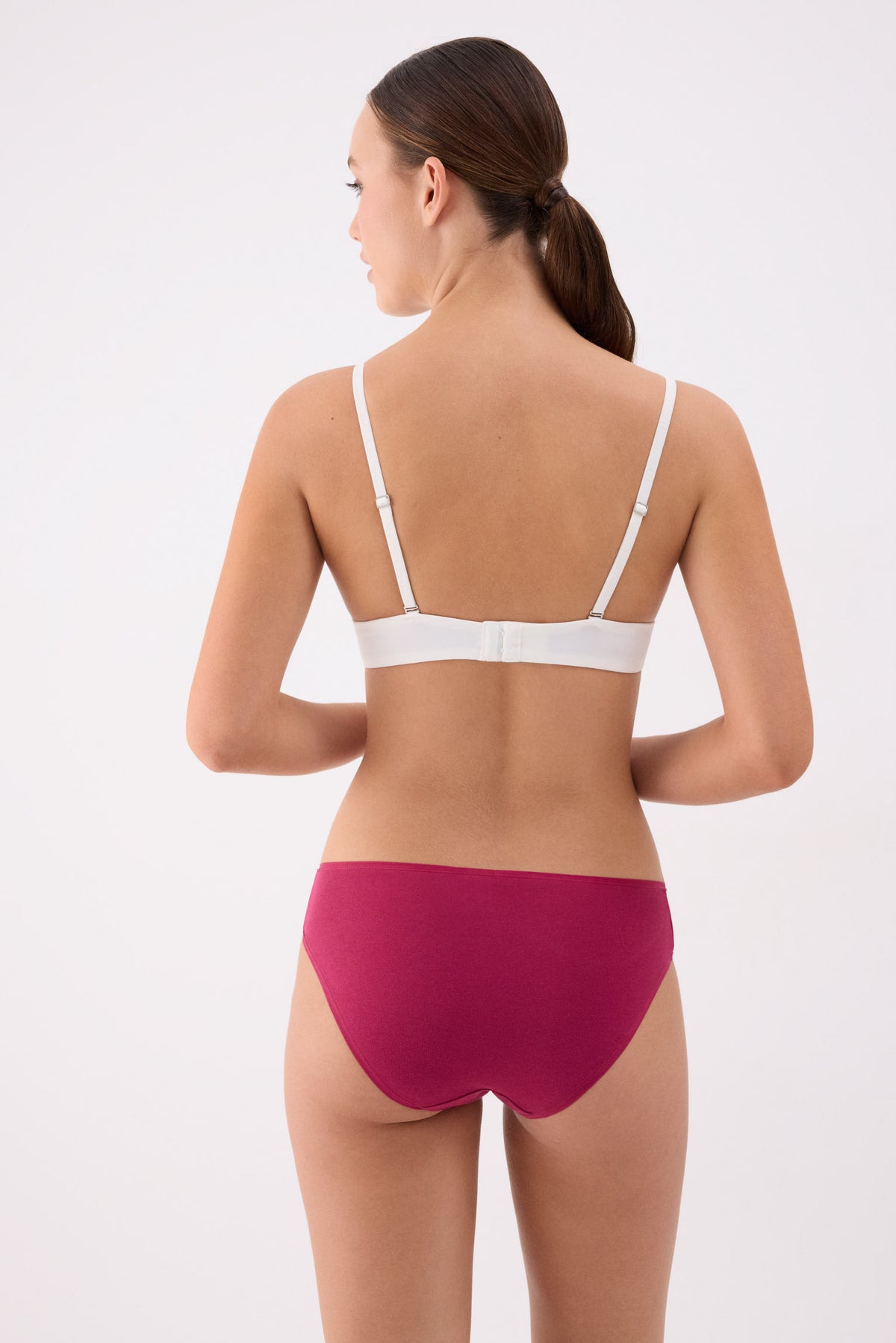 Pack of 4 basic cotton midi briefs in assorted colours