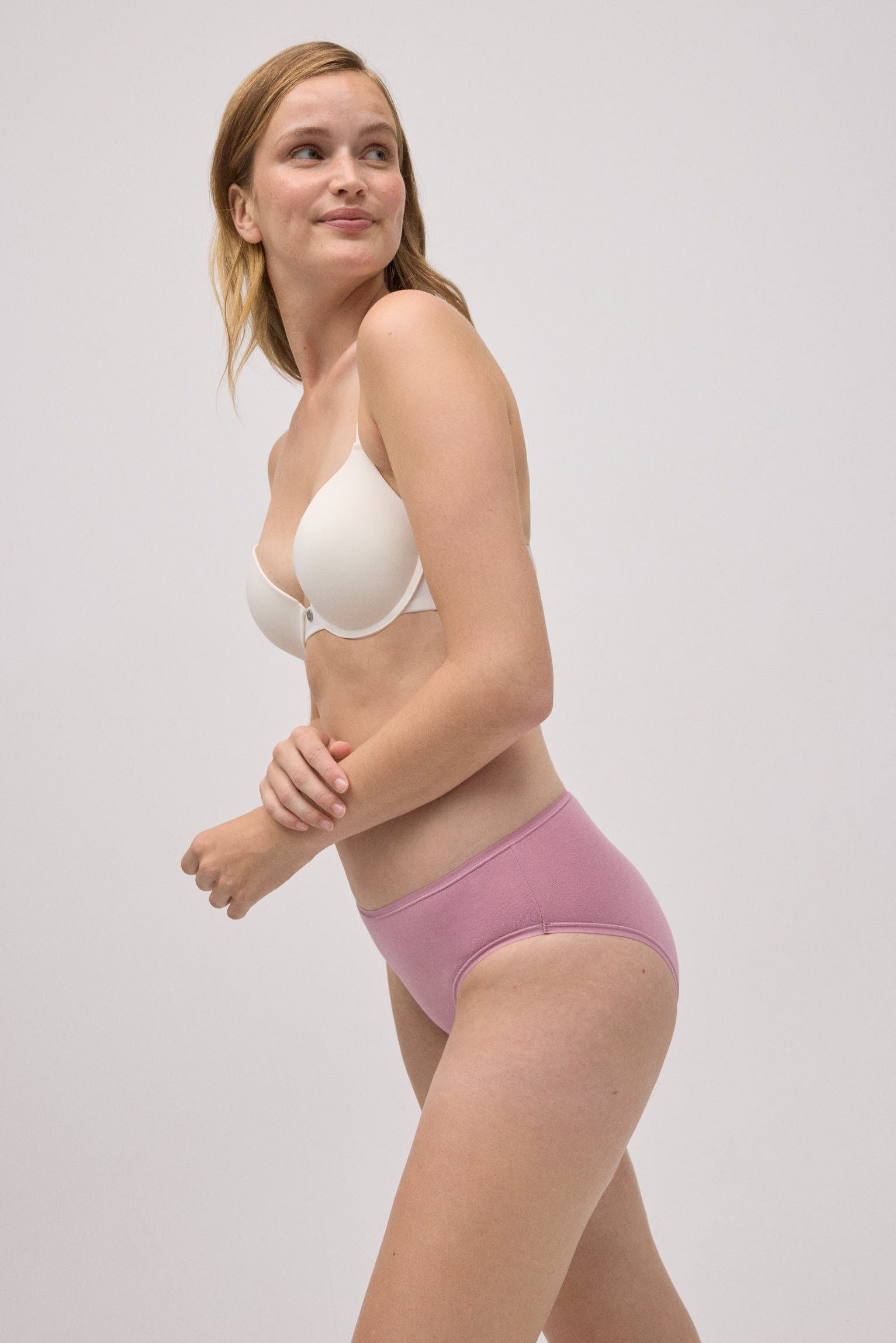 Pack of 4 basic cotton midi panties