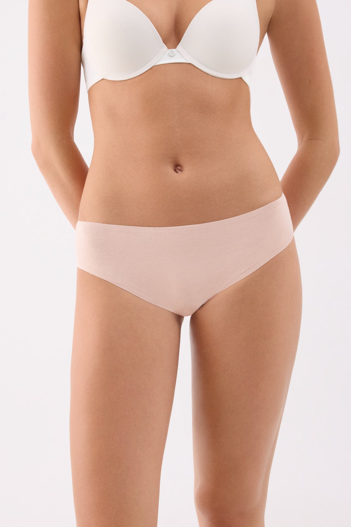 Pack of 4 basic cotton midi briefs in assorted colours