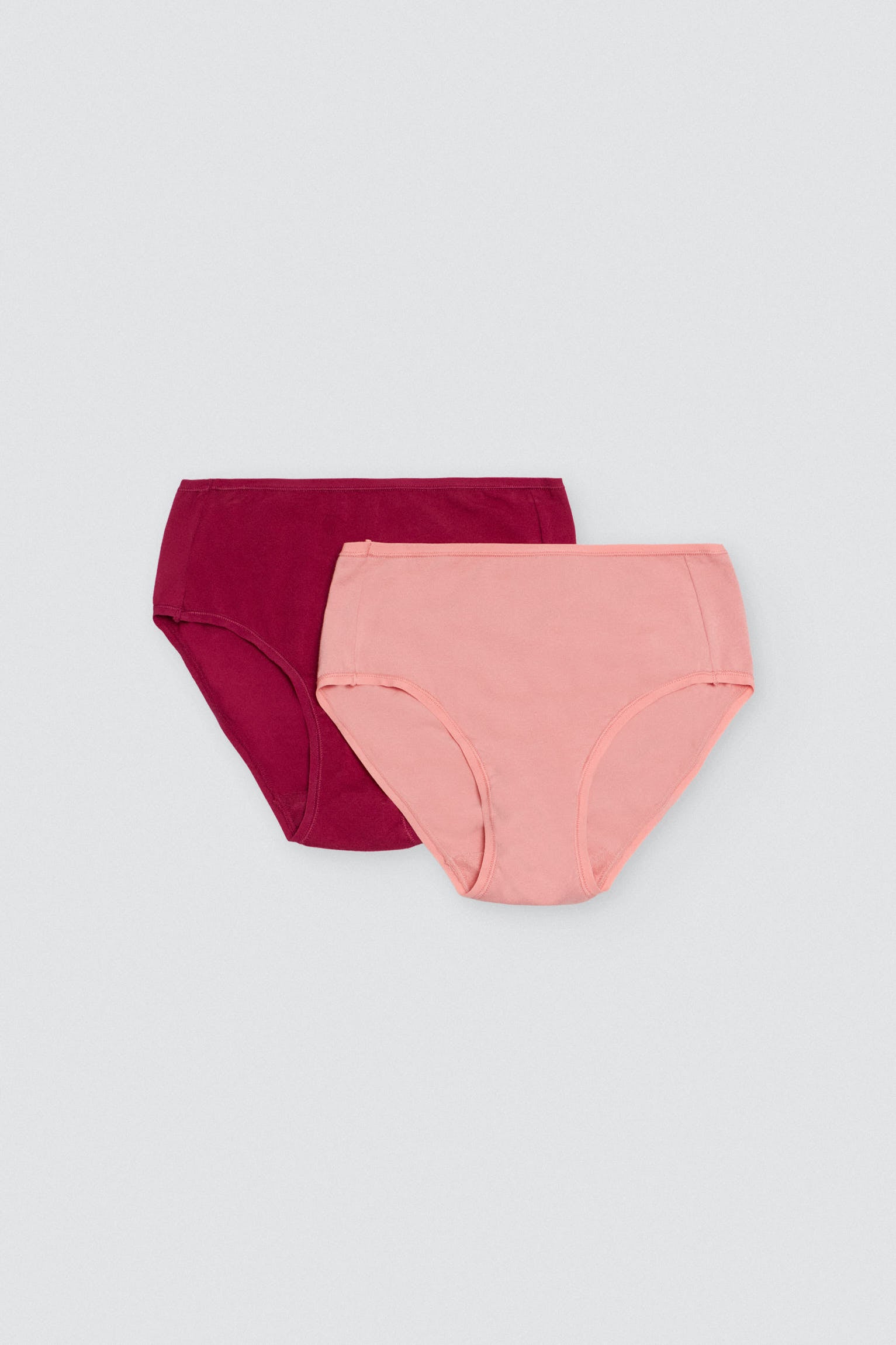 Pack of 4 basic colorful cotton high panties