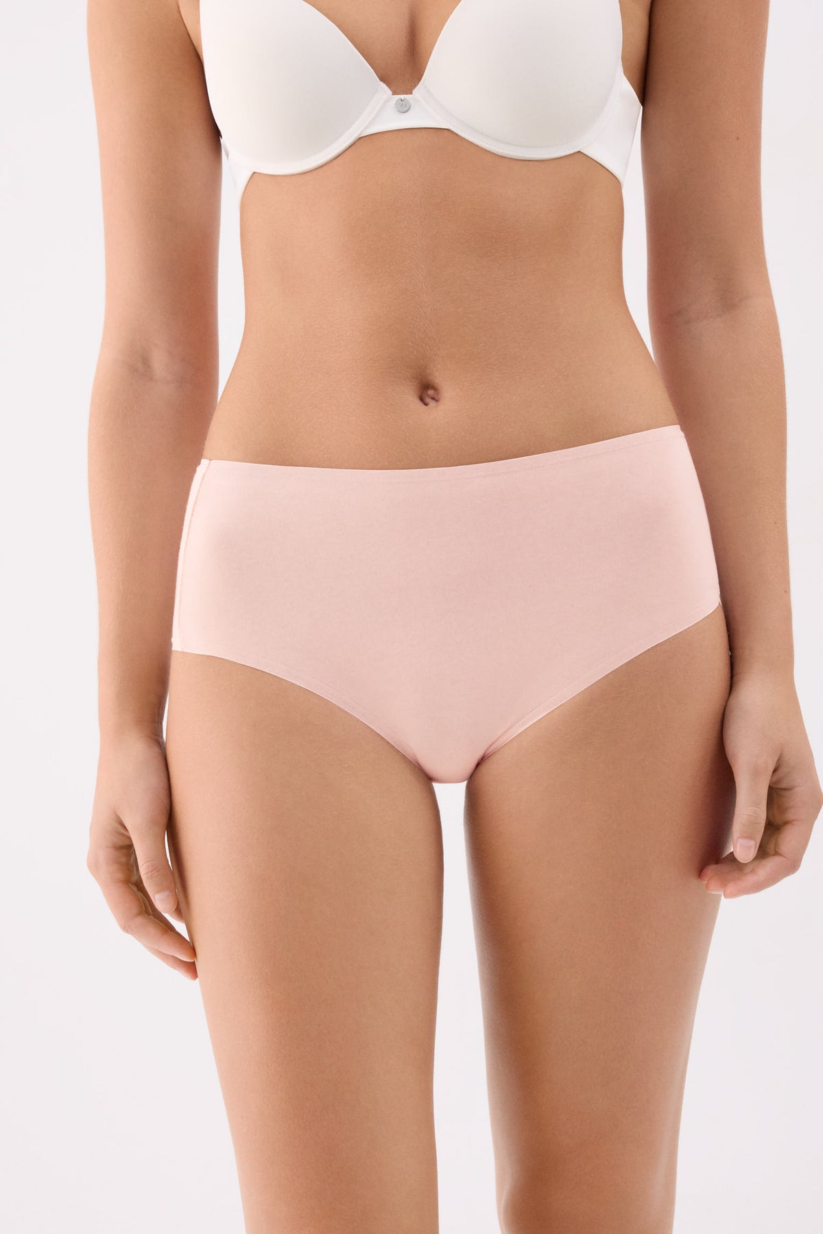 Pack of 4 high-waist cotton briefs in assorted colours