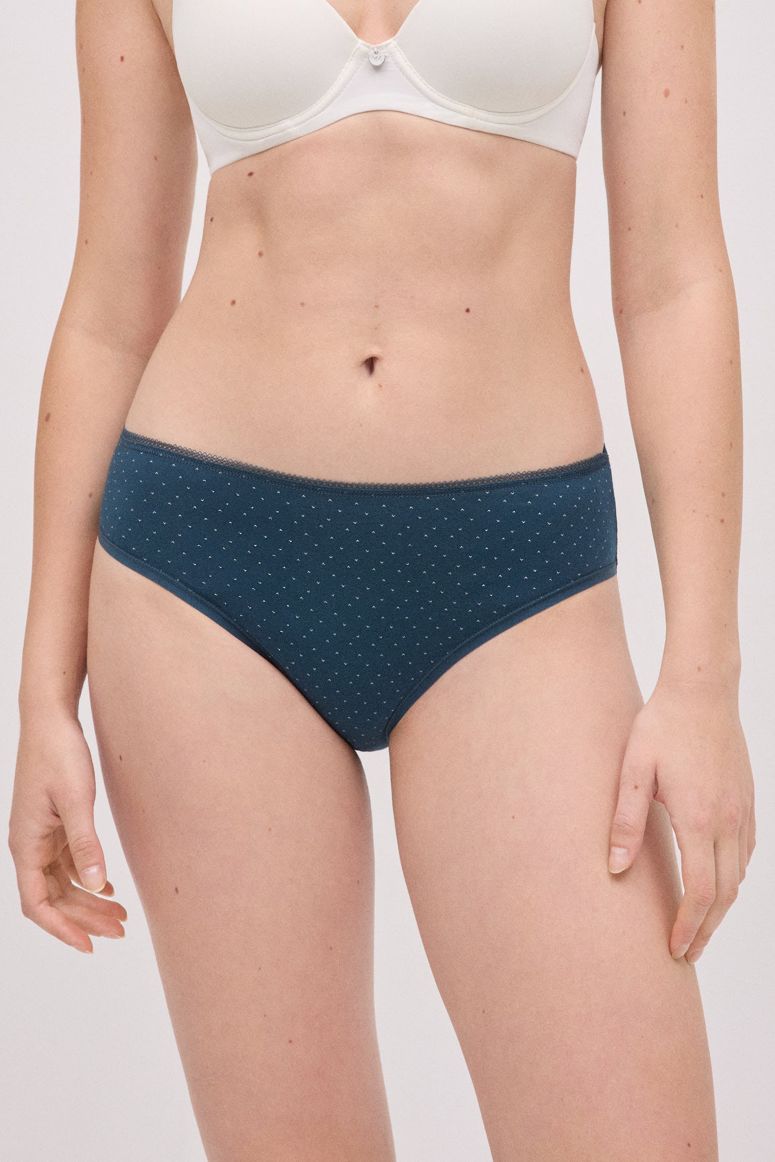 Pack of 6 printed cotton midi panties