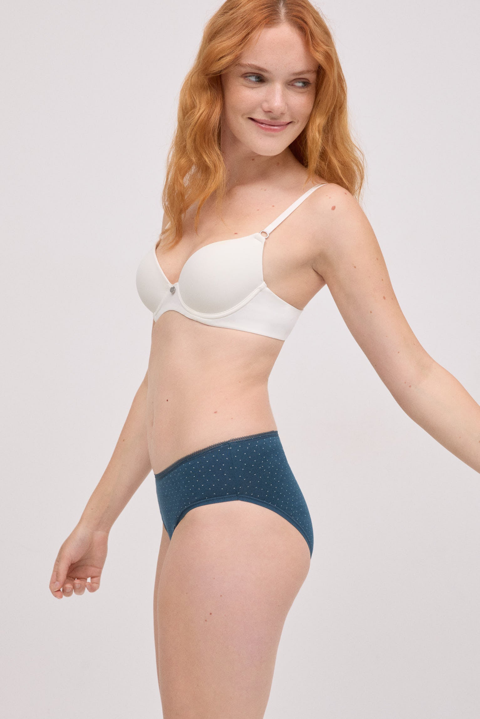 Pack of 6 printed cotton midi panties