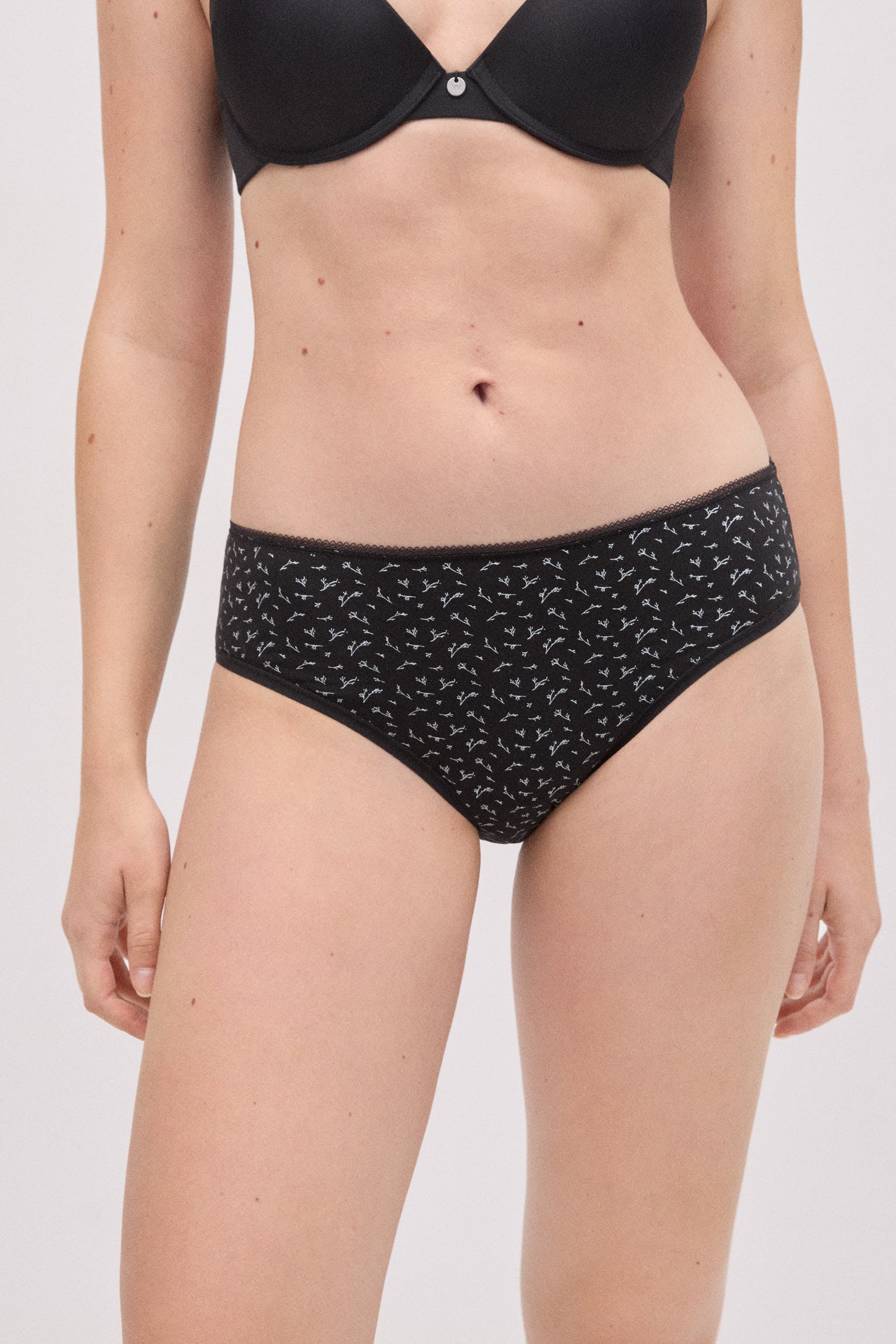 Pack of 6 printed cotton midi panties