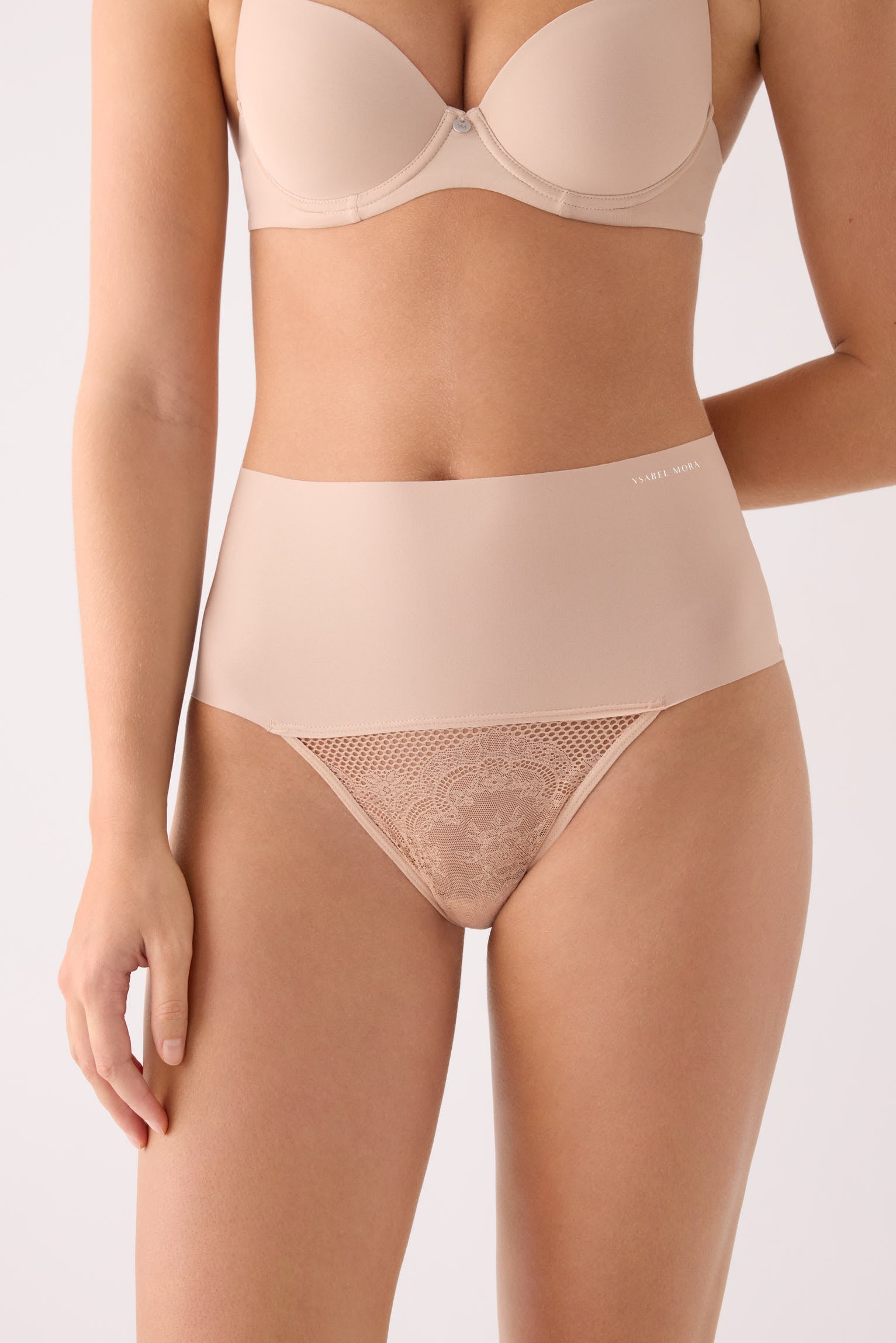 PRE-ORDER High-waist briefs laser-cut nude