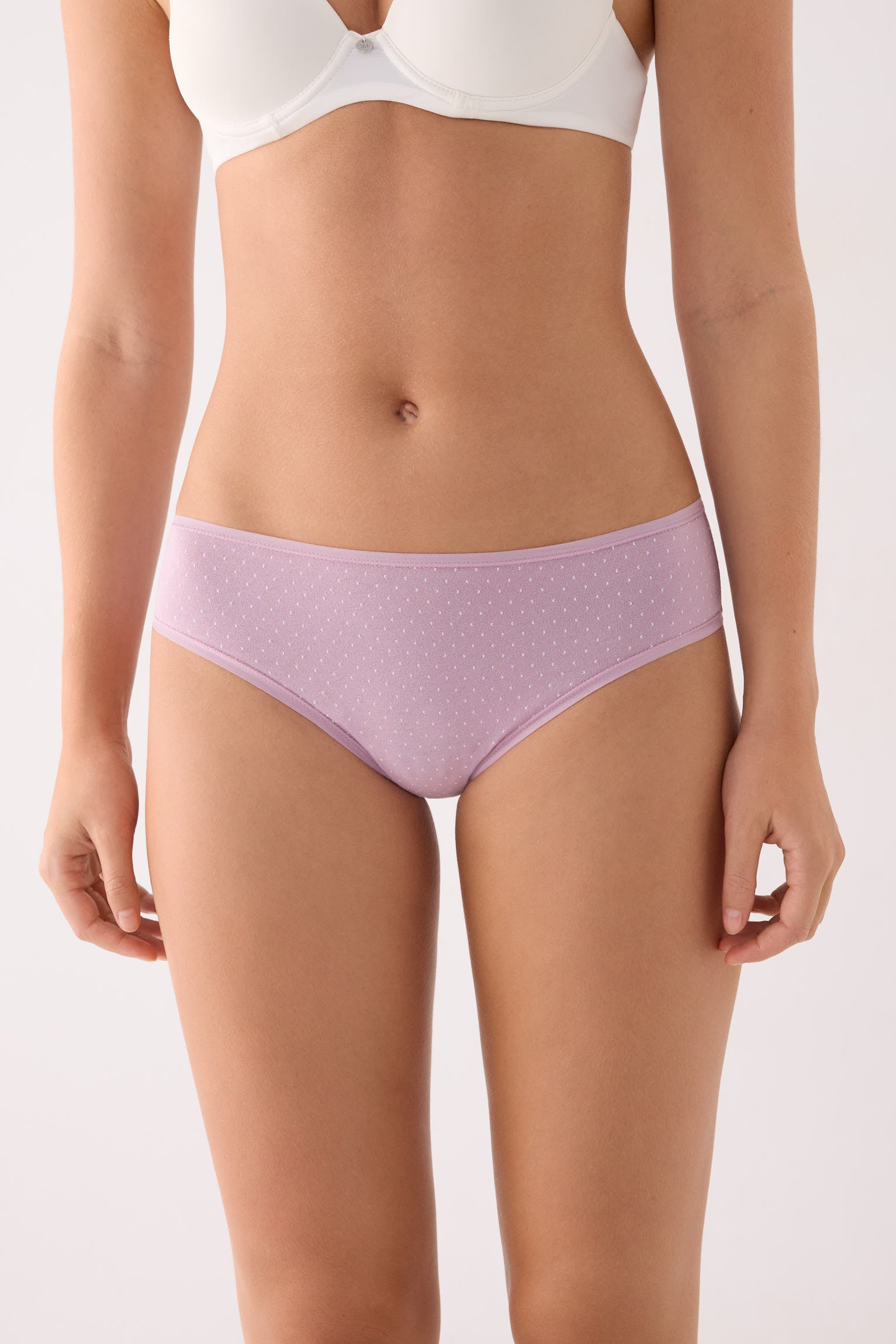 Pack of 6 printed cotton midi briefs