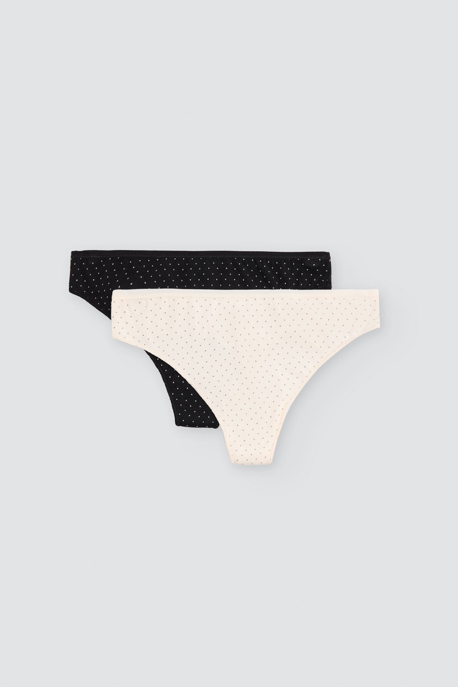 Pack of 2 printed cotton thongs, multicolour