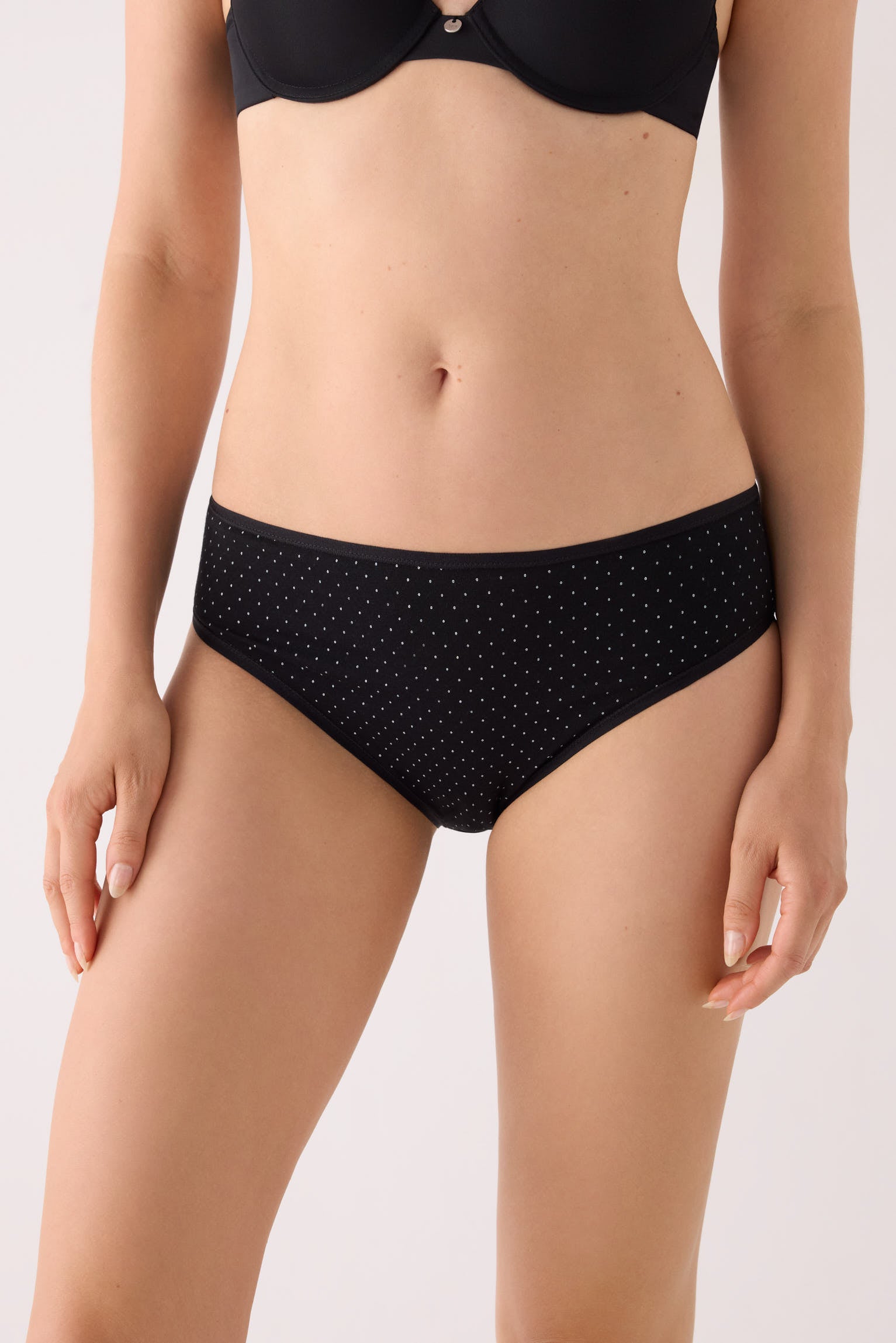 Pack of 2 printed cotton midi briefs, multicolour