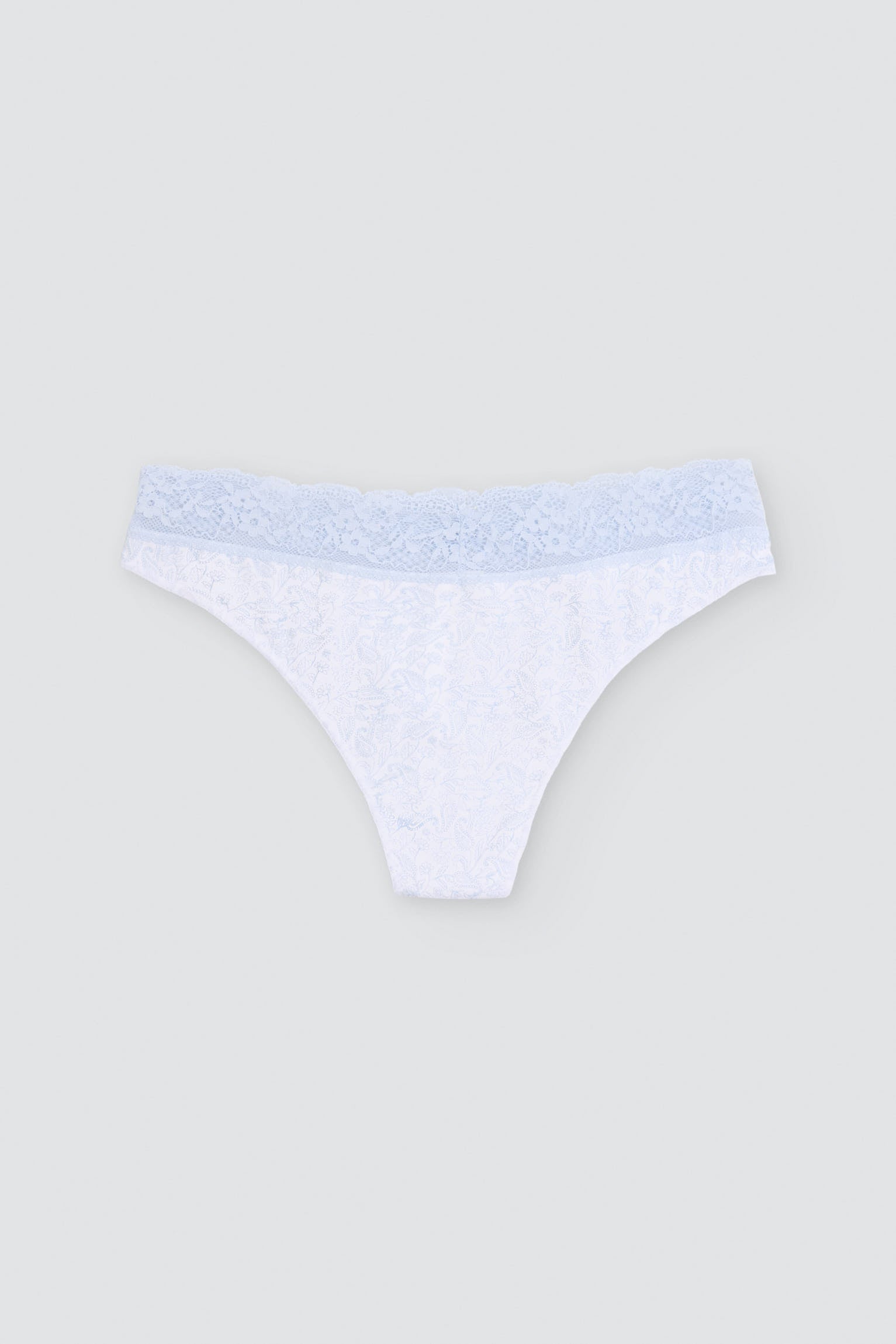 Pack of 2 printed cotton thongs, blue