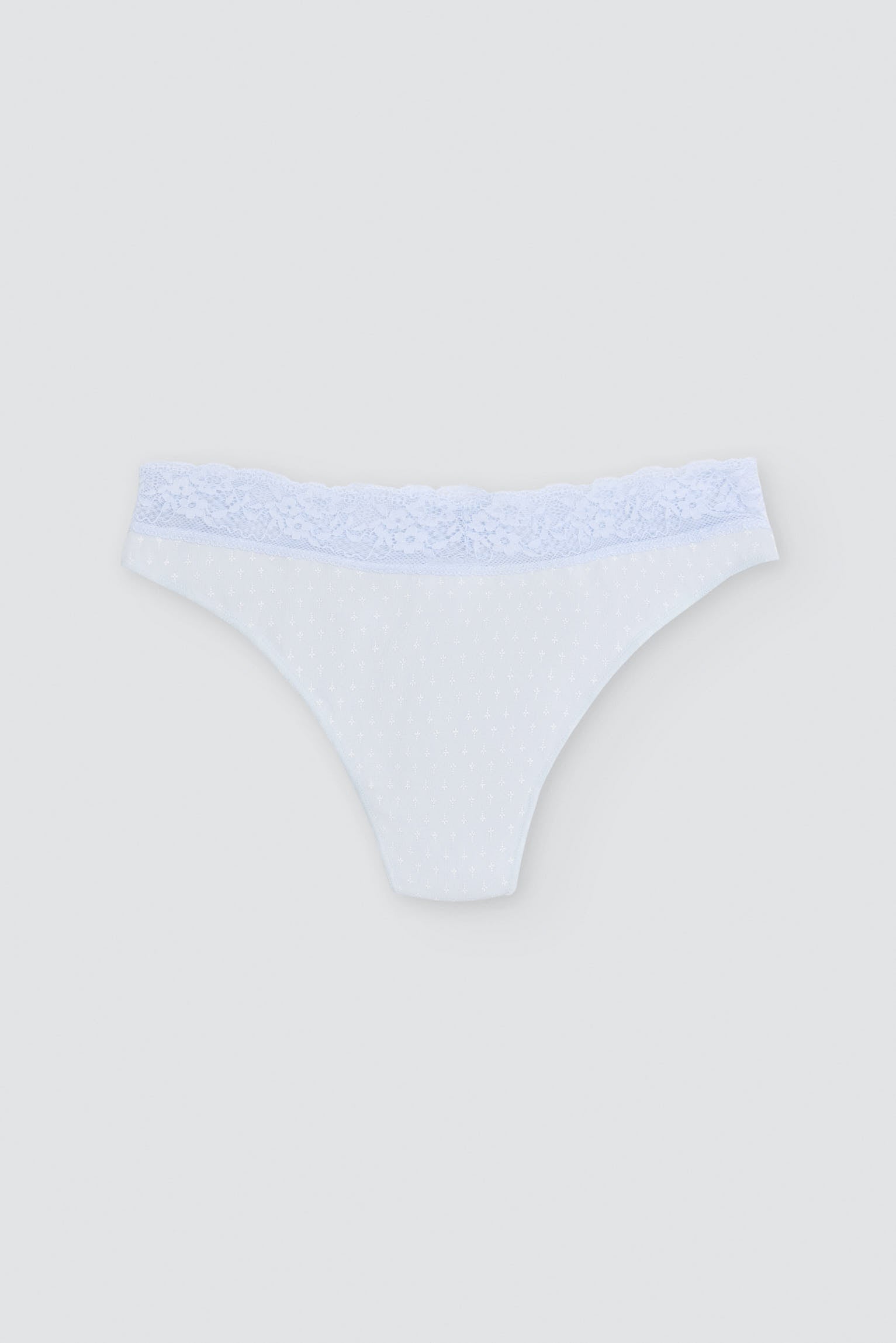 Pack of 2 printed cotton thongs, blue