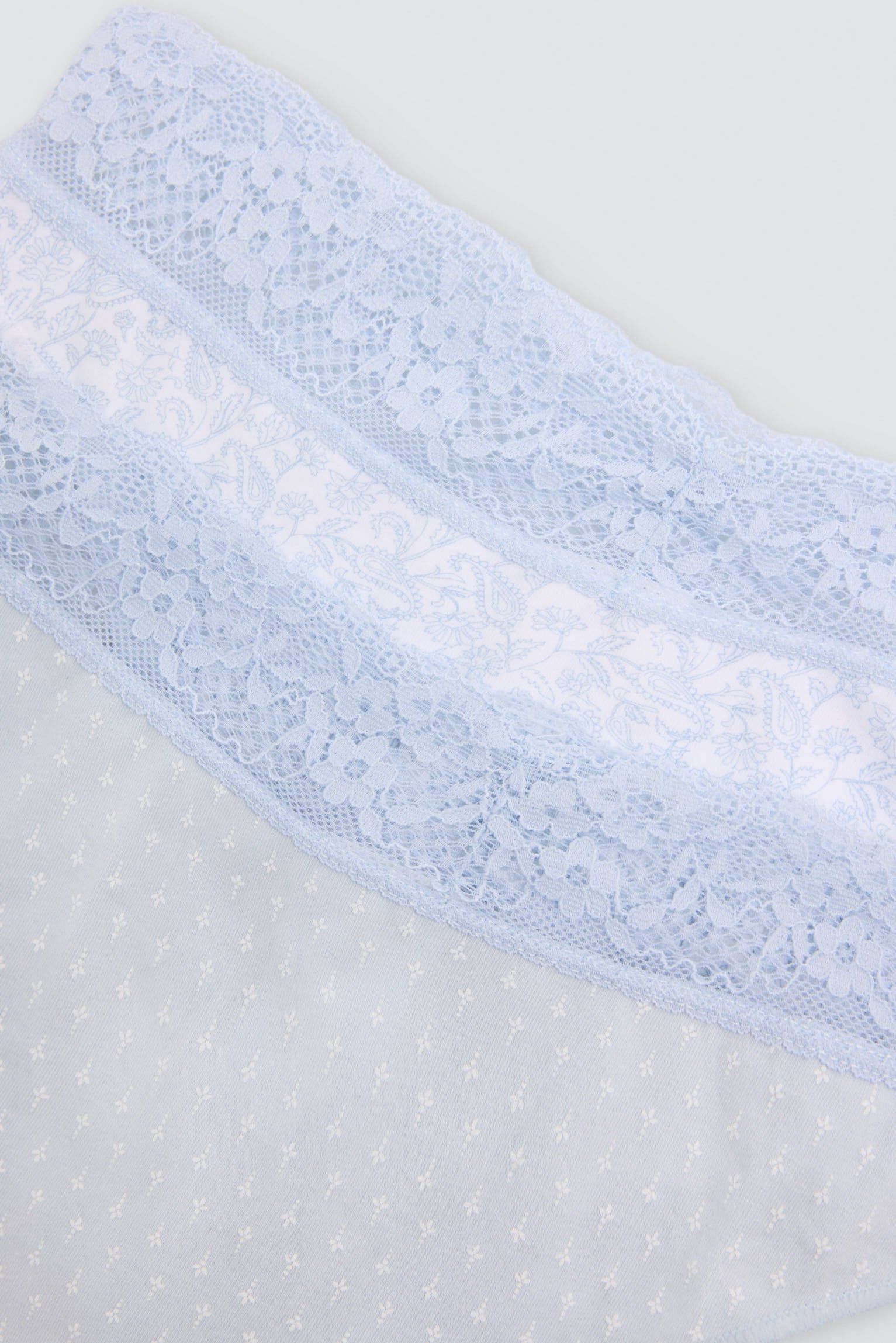 Pack of 2 printed cotton thongs, blue