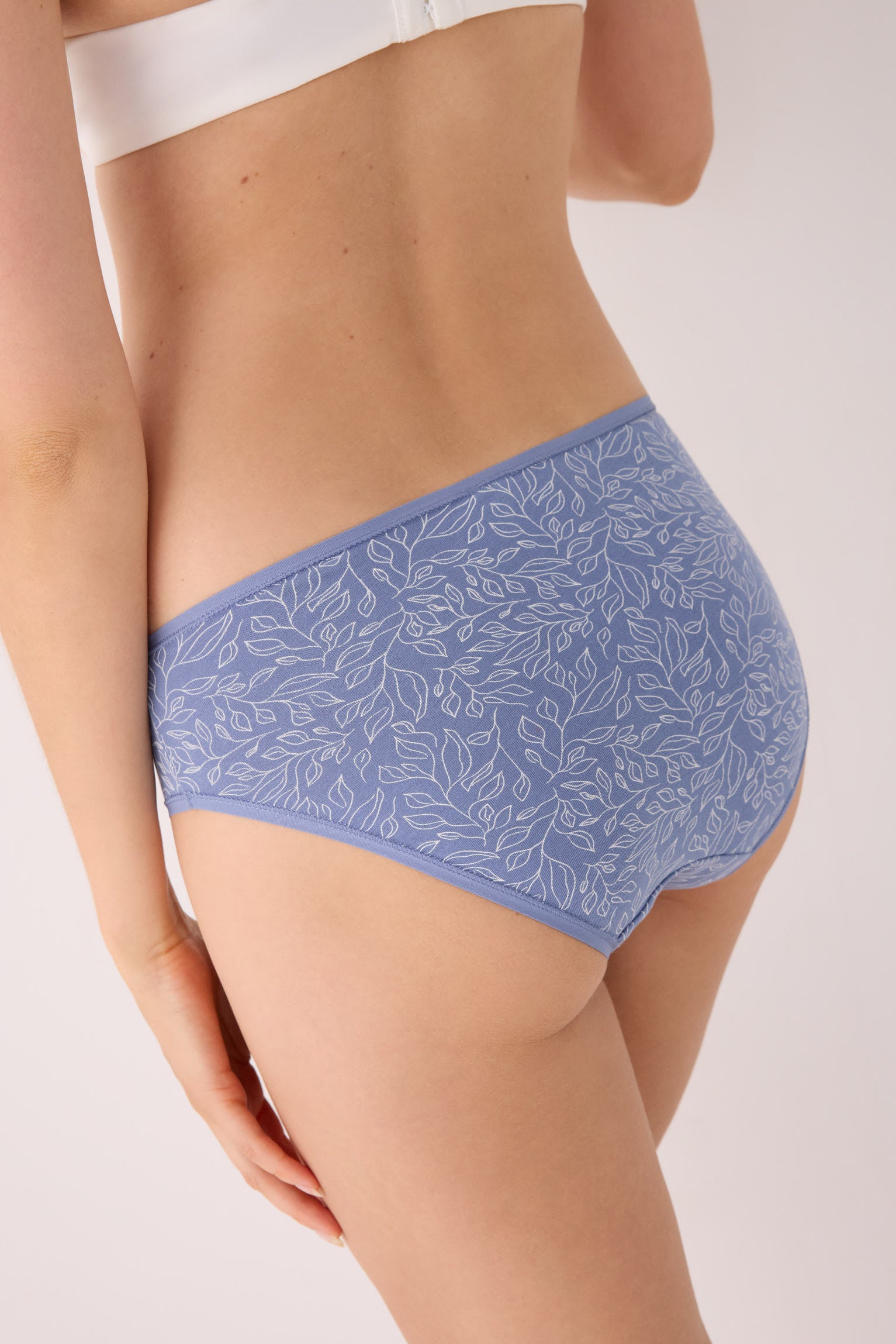 Pack of 2 printed cotton midi briefs, multicolour