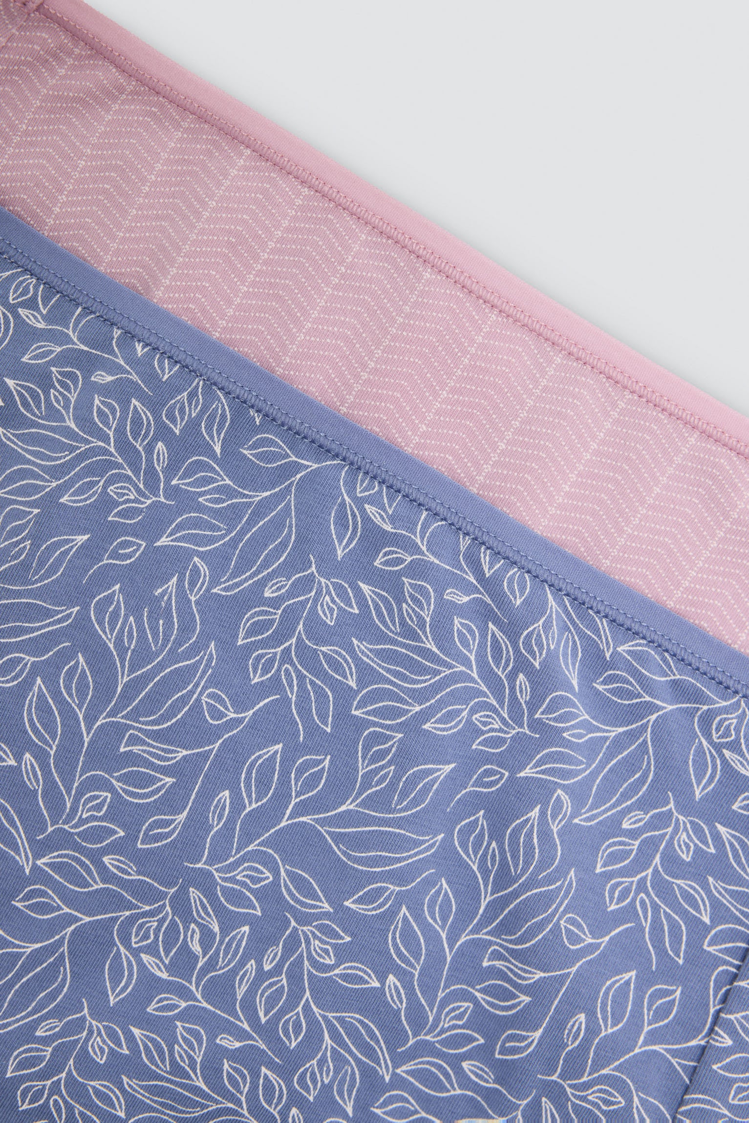 Pack of 2 printed high-waist cotton briefs, multicolour