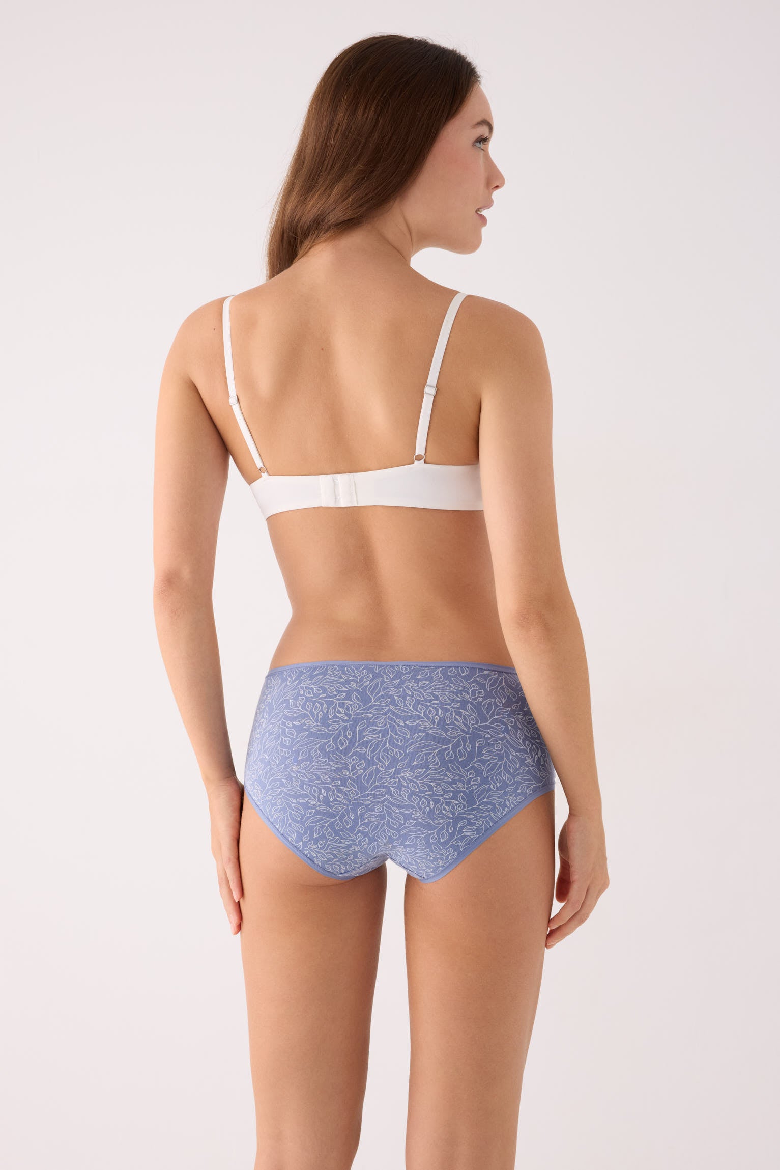 Pack of 2 printed high-waist cotton briefs, multicolour