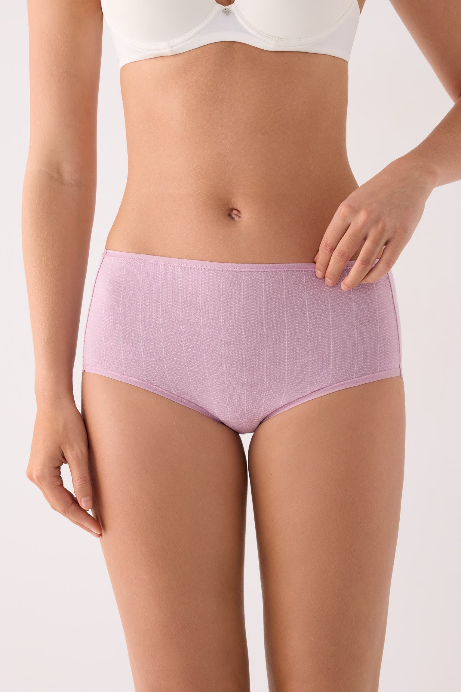 Pack of 2 printed high-waist cotton briefs, multicolour