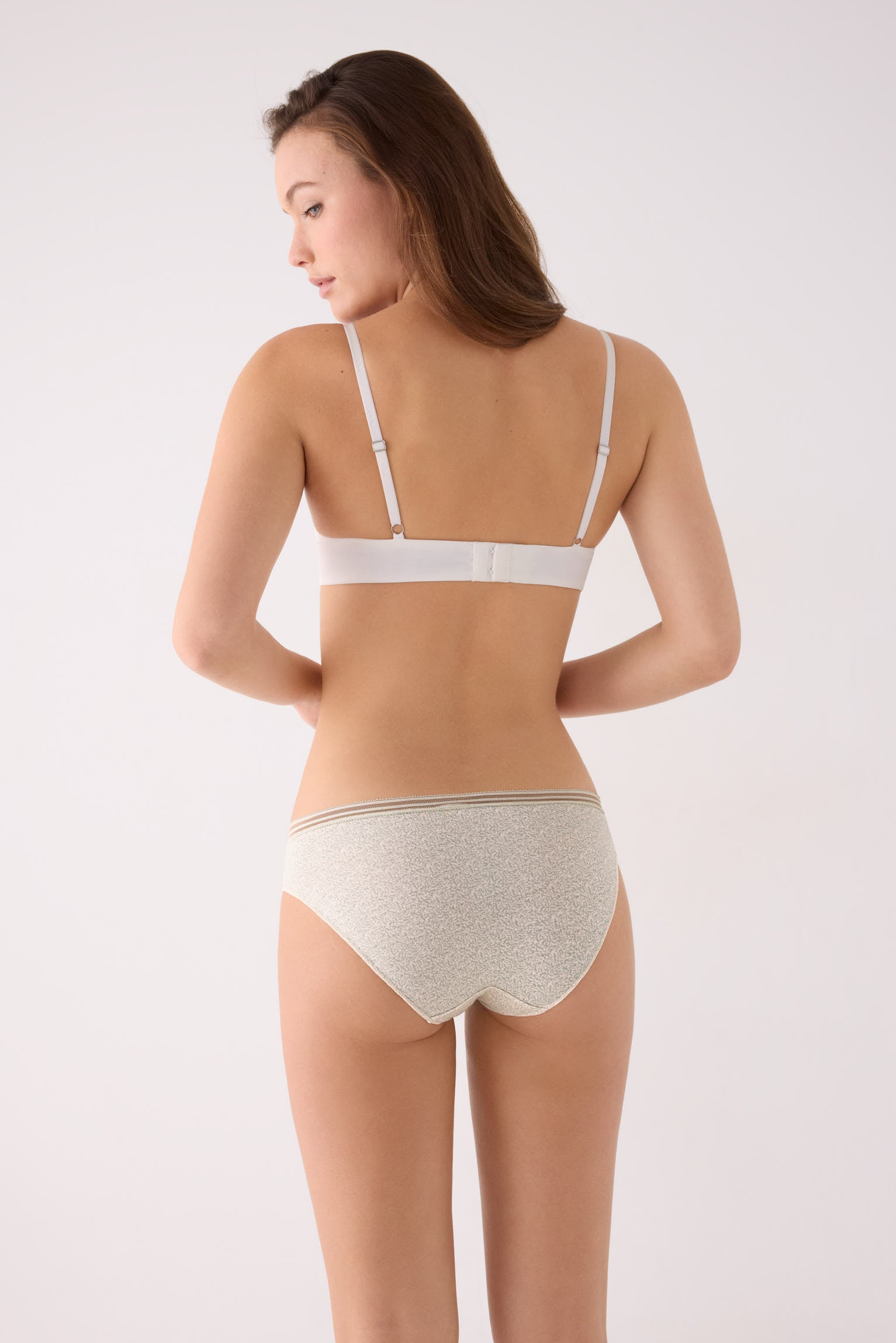 Pack of 2 cotton midi briefs, green