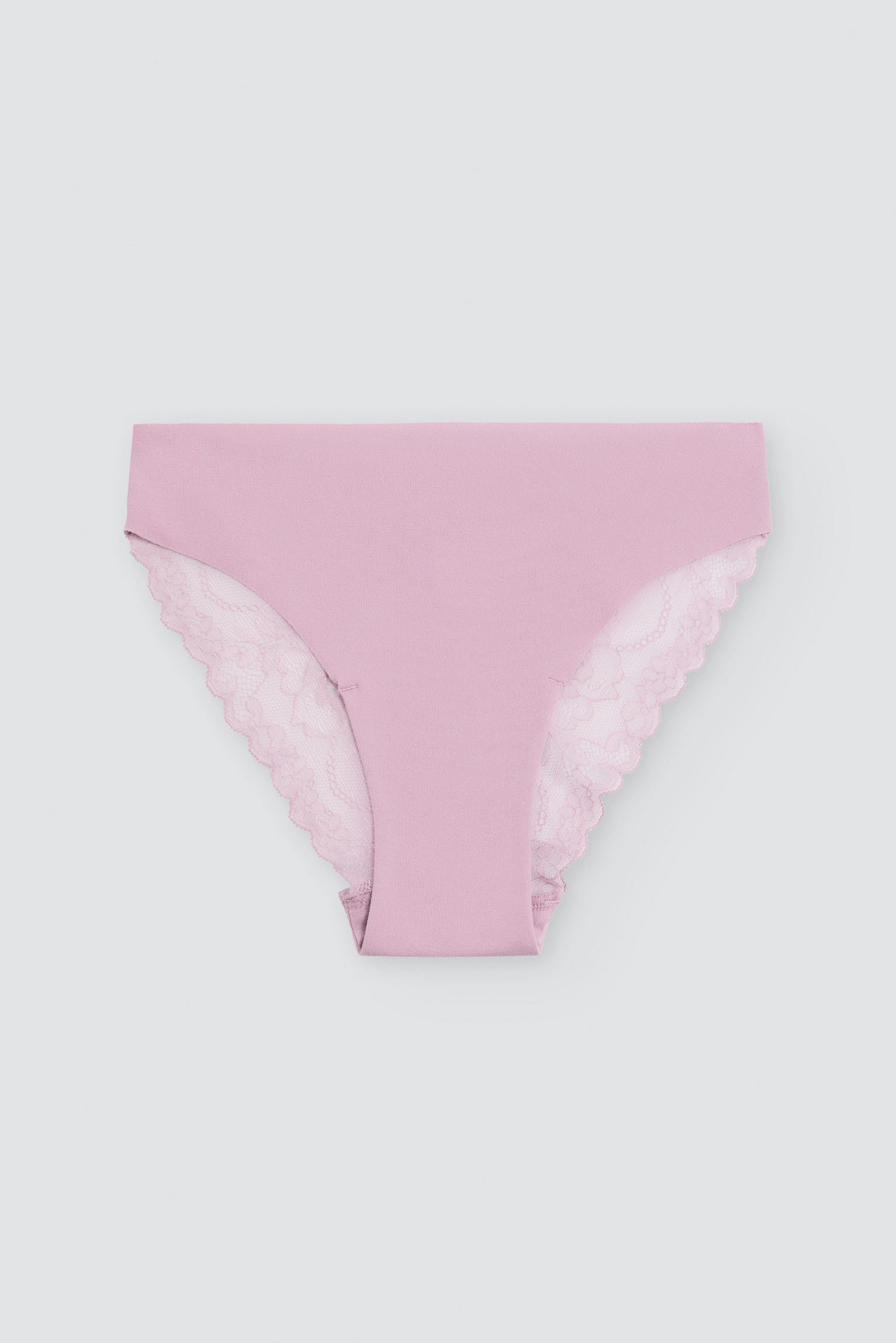 PRE-ORDER Brazilian briefs laser-cut cotton with lace pink