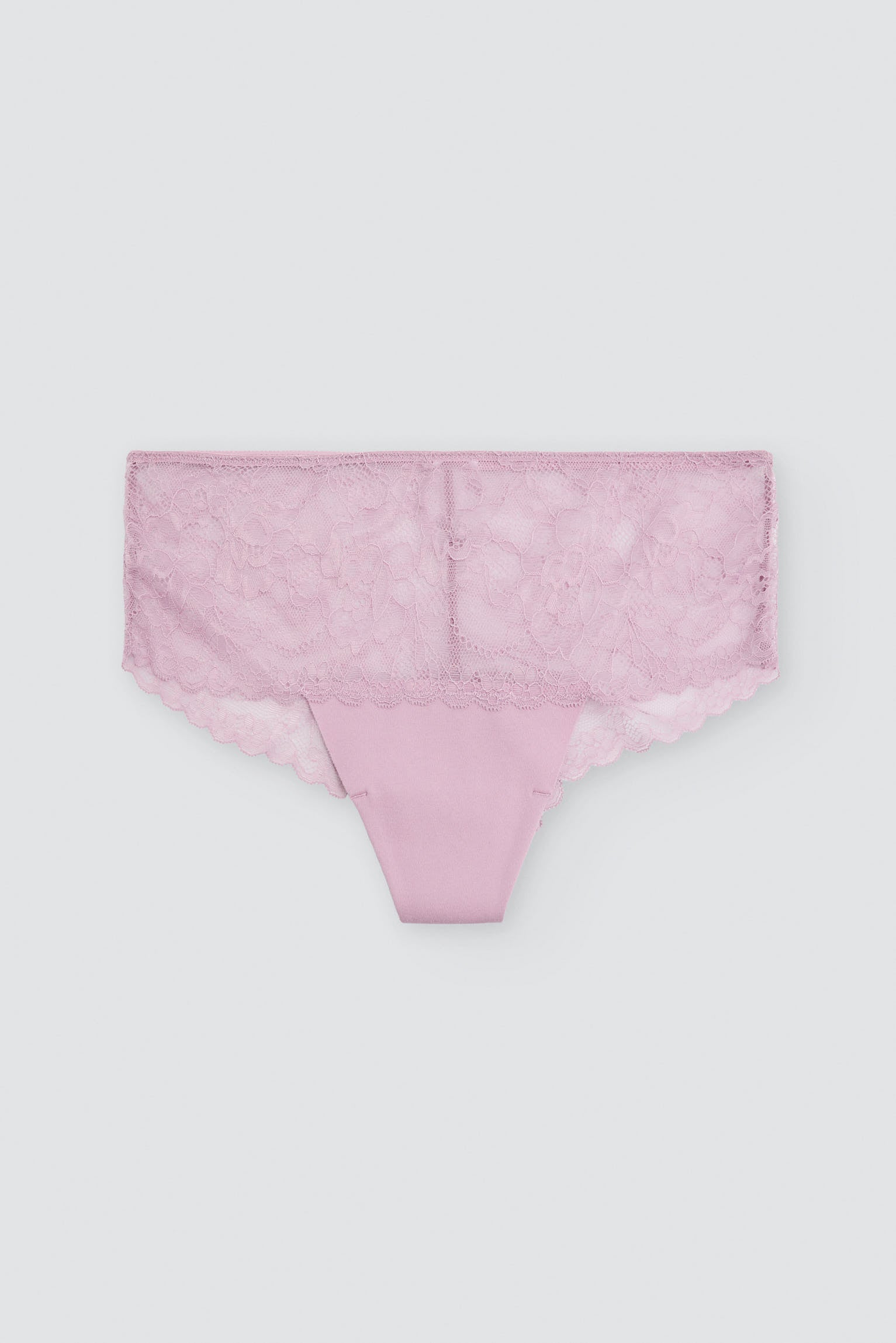 PRE-ORDER Brazilian hipster briefs laser-cut cotton with lace pink