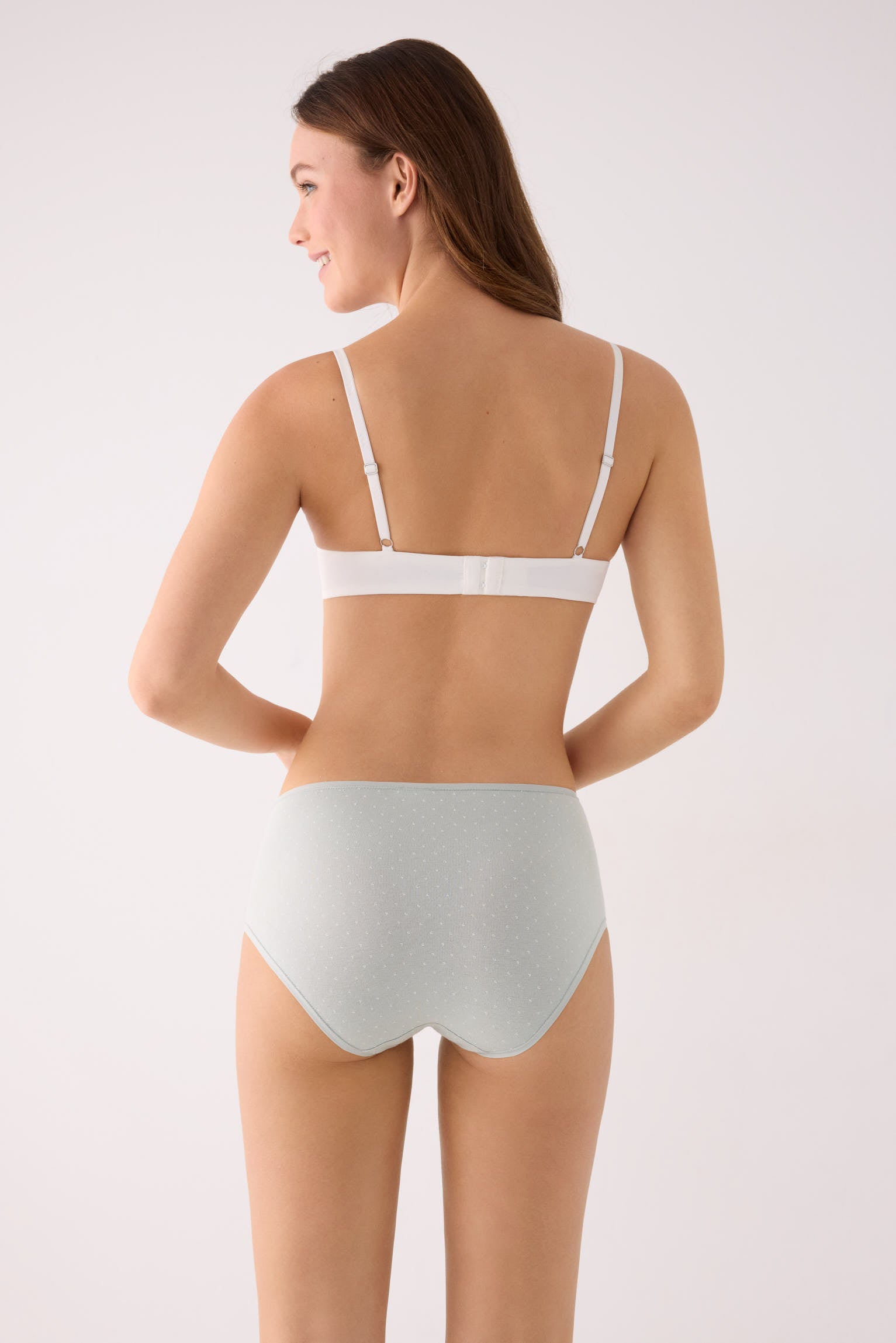 Pack of 2 printed high-waist cotton briefs, multicolour