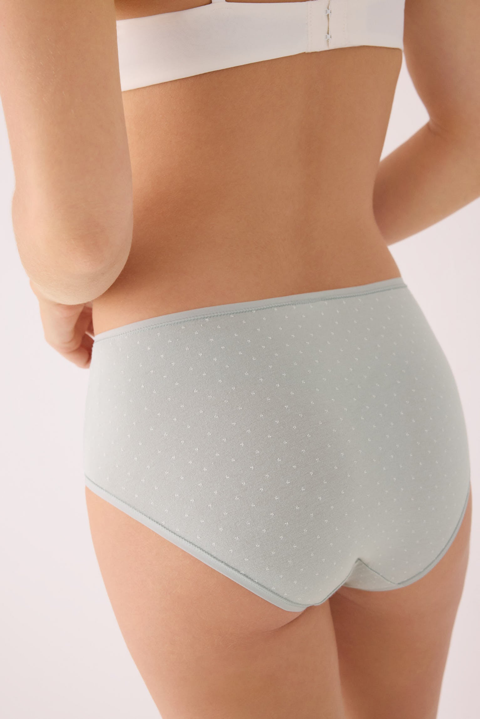 Pack of 2 printed high-waist cotton briefs, multicolour