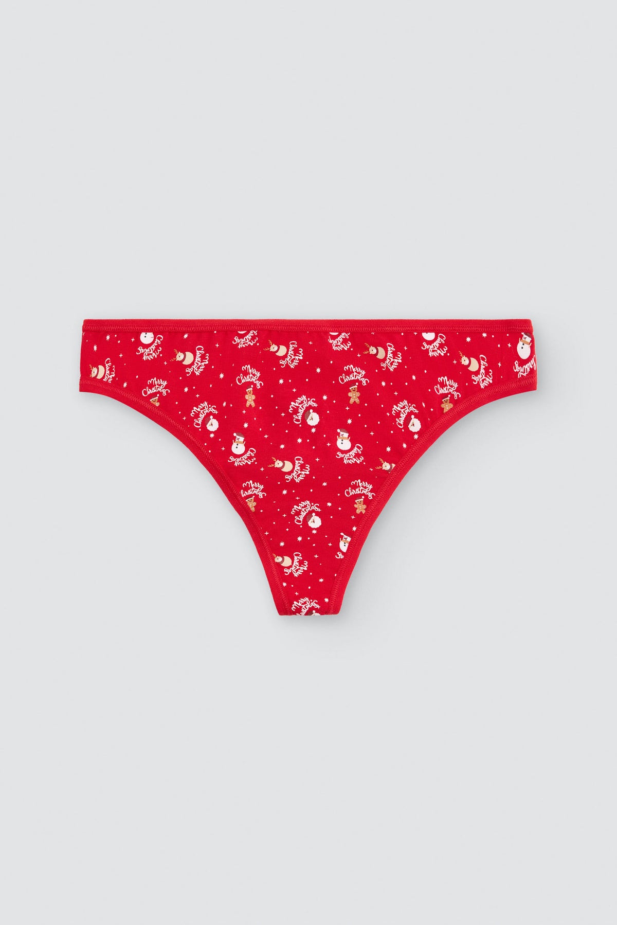 Tanga mujer algodón navidad estampado Papá Noel