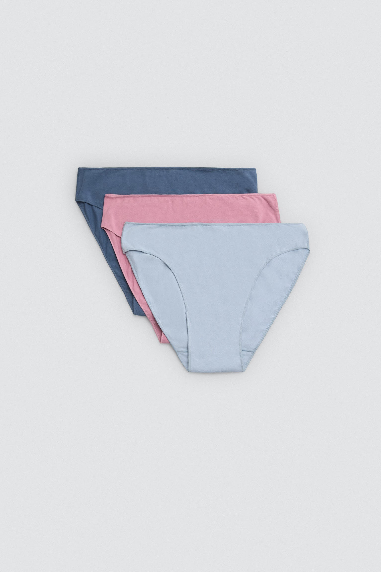 Pack of 3 basic cotton midi panties