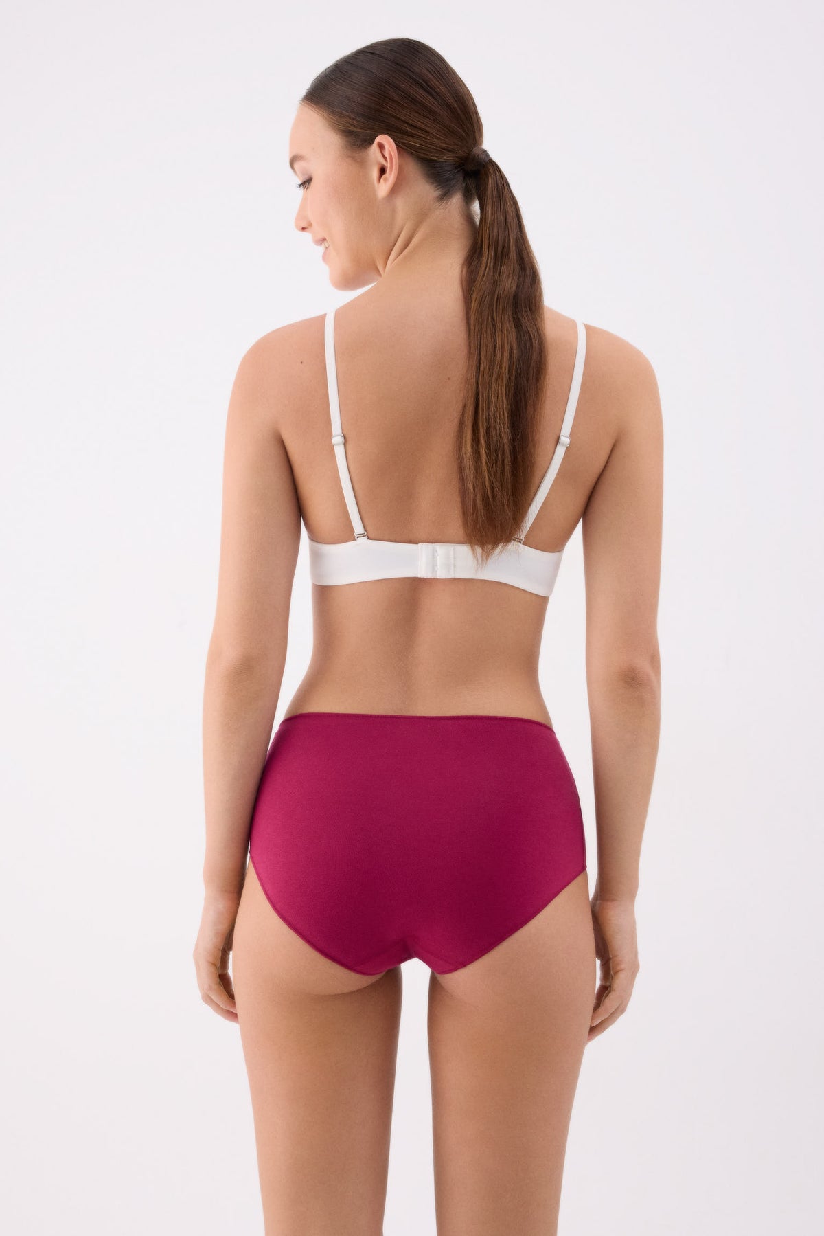 Pack of 3 high-waist cotton briefs in cool colours