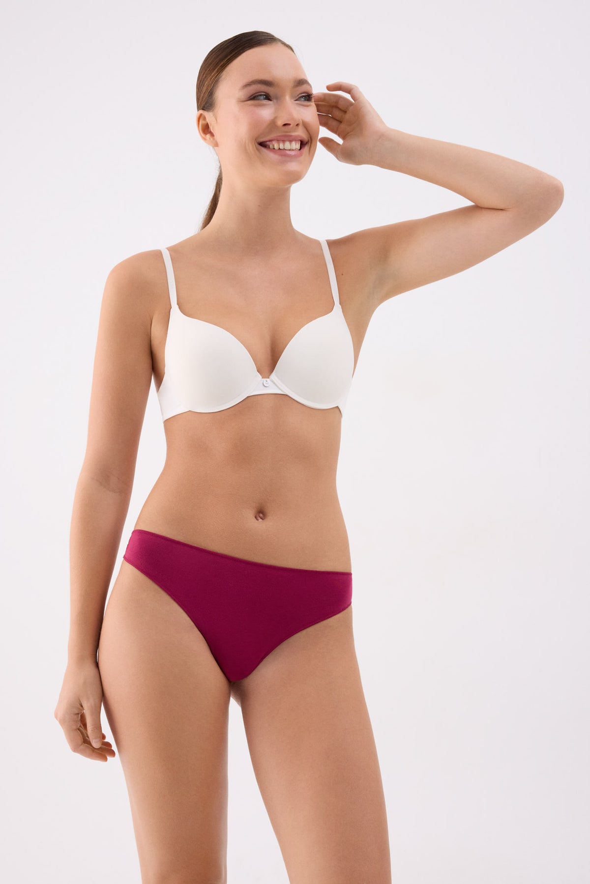 Pack of 3 cotton thongs in cool colours