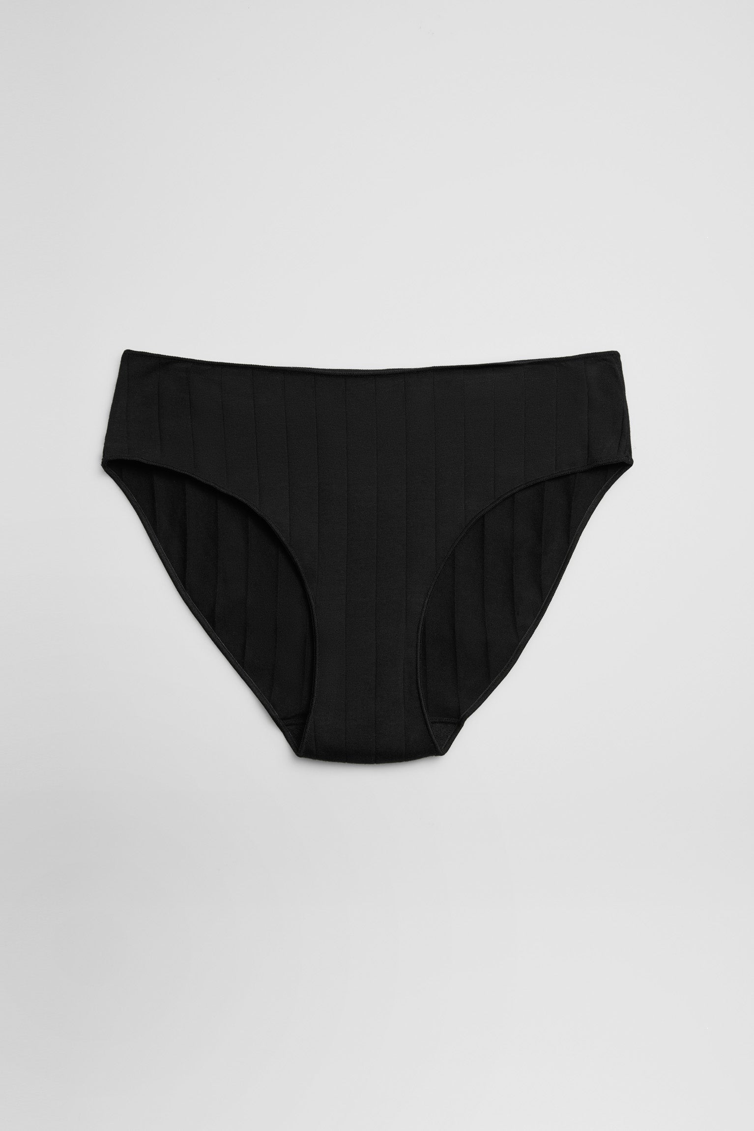 Black ribbed midi panty