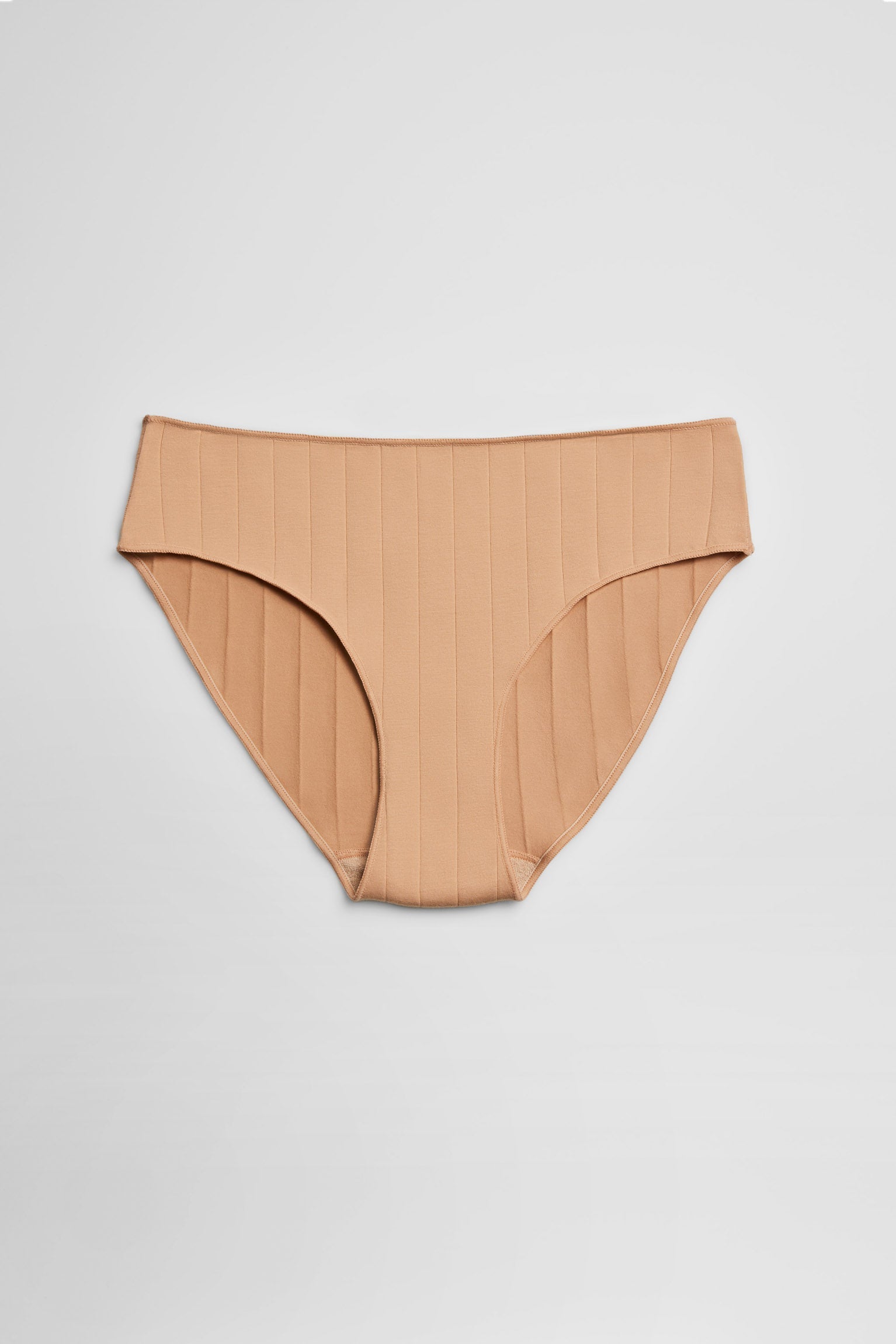 Nude ribbed midi panty