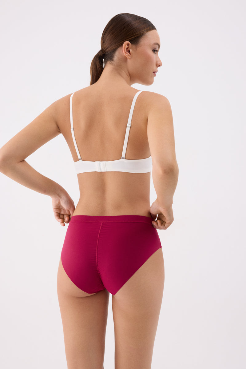 Midi briefs Adapt with invisible finishes burgundy