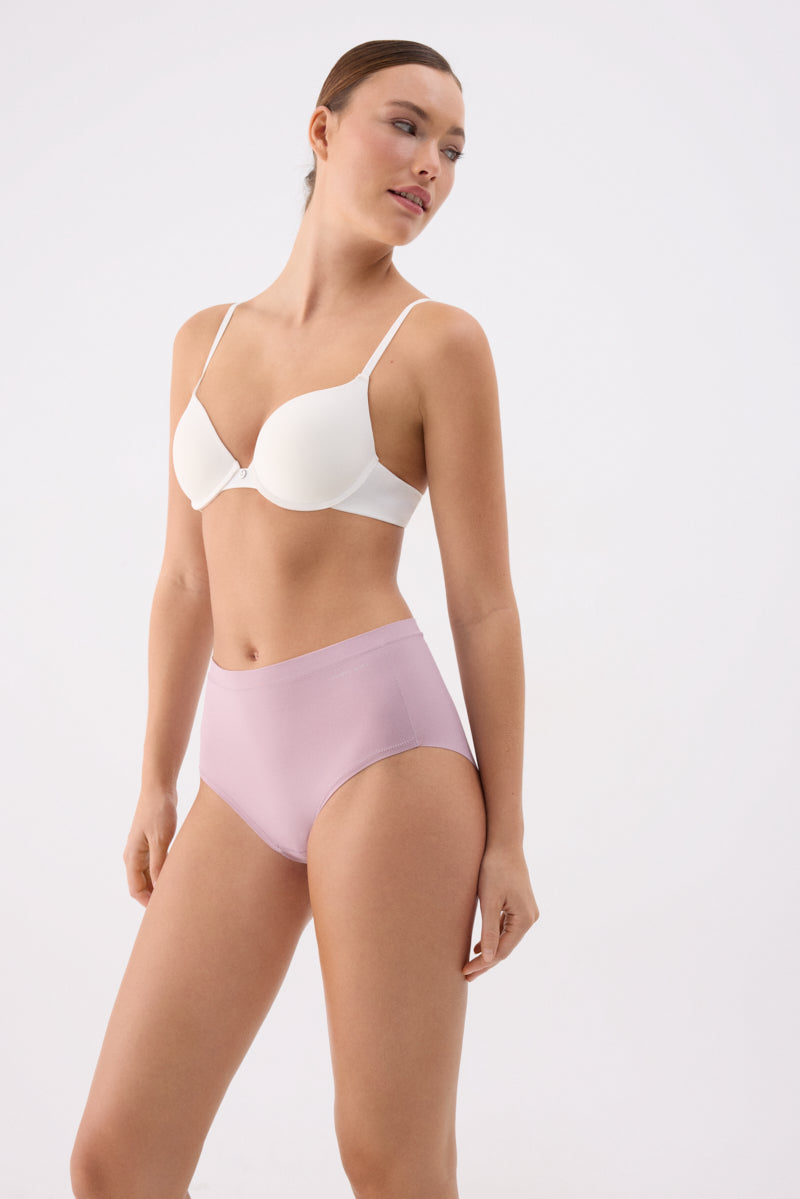 High-waist briefs Adapt with invisible finishes lilac