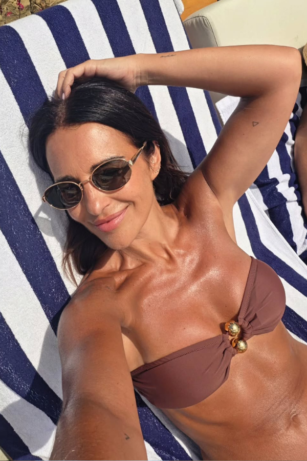 Brown bandeau bikini set @pau_eche