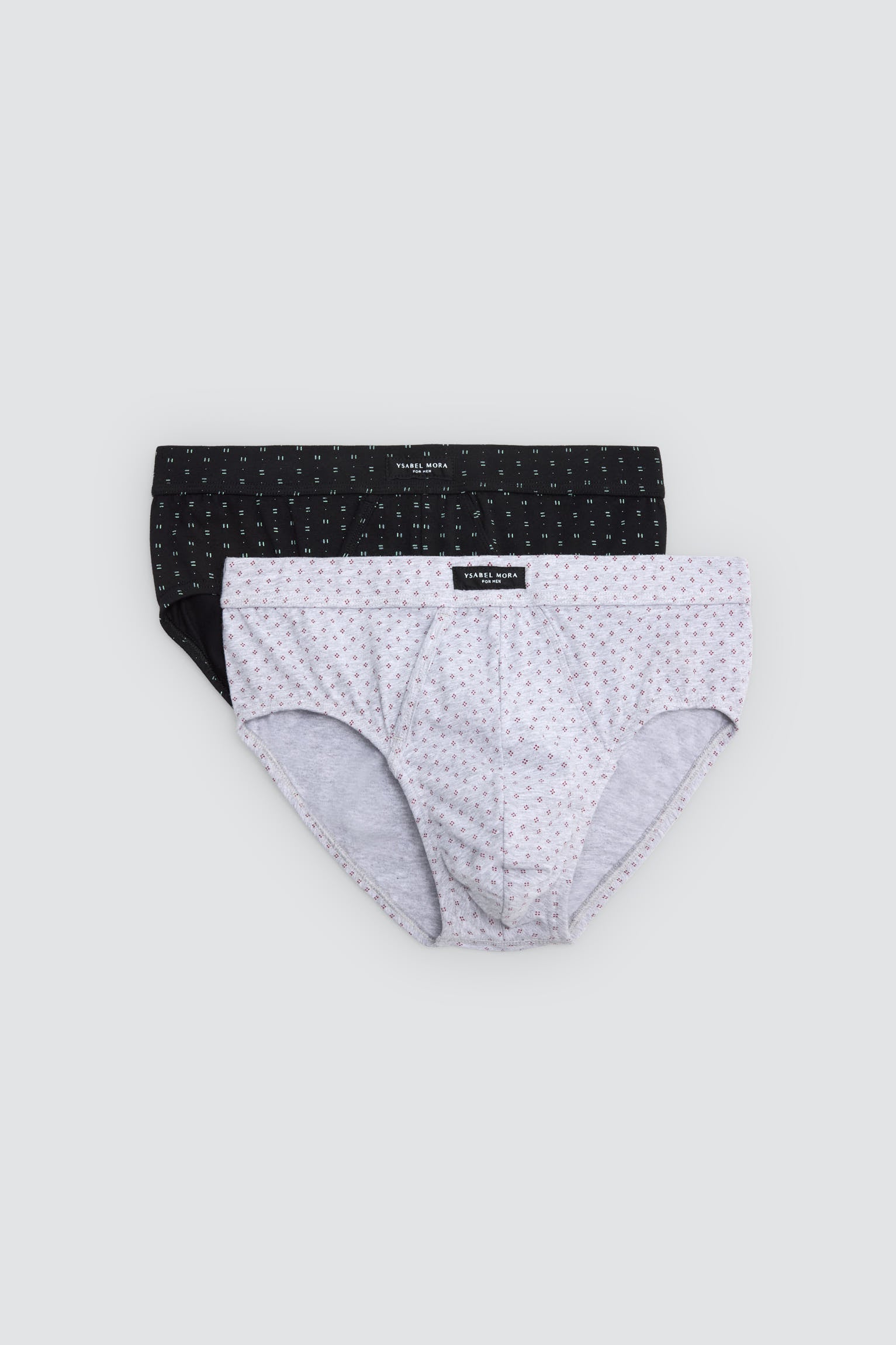 Pack of 2 minimalist striped printed briefs