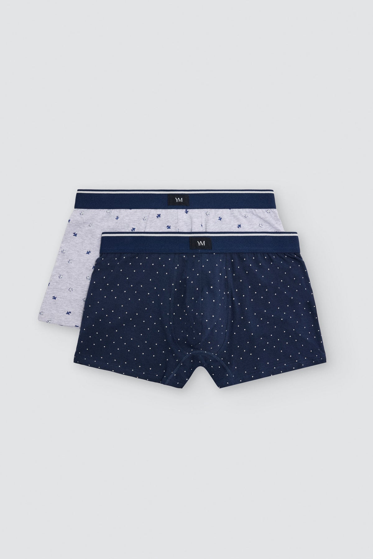 Pack 2 bóxers algodón estampado montañas y motivos geométricos - Ysabel Mora