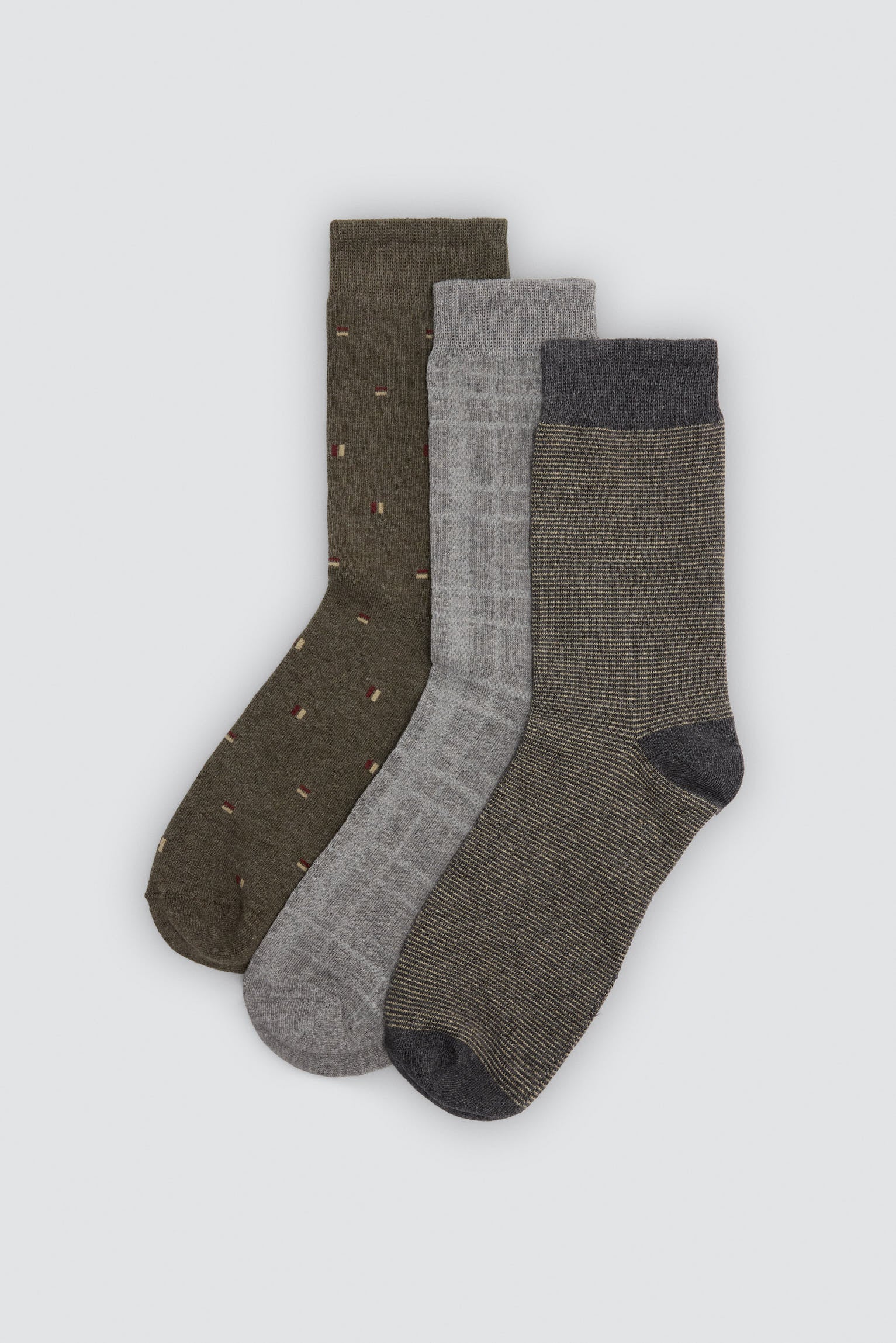 Pack of 3 assorted striped socks