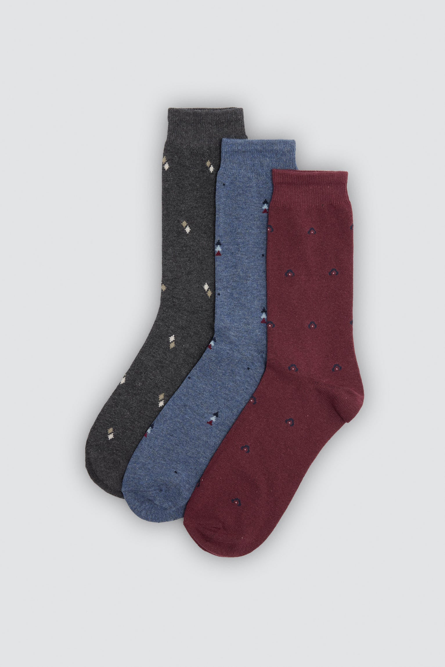 Pack of 3 socks with geometric prints