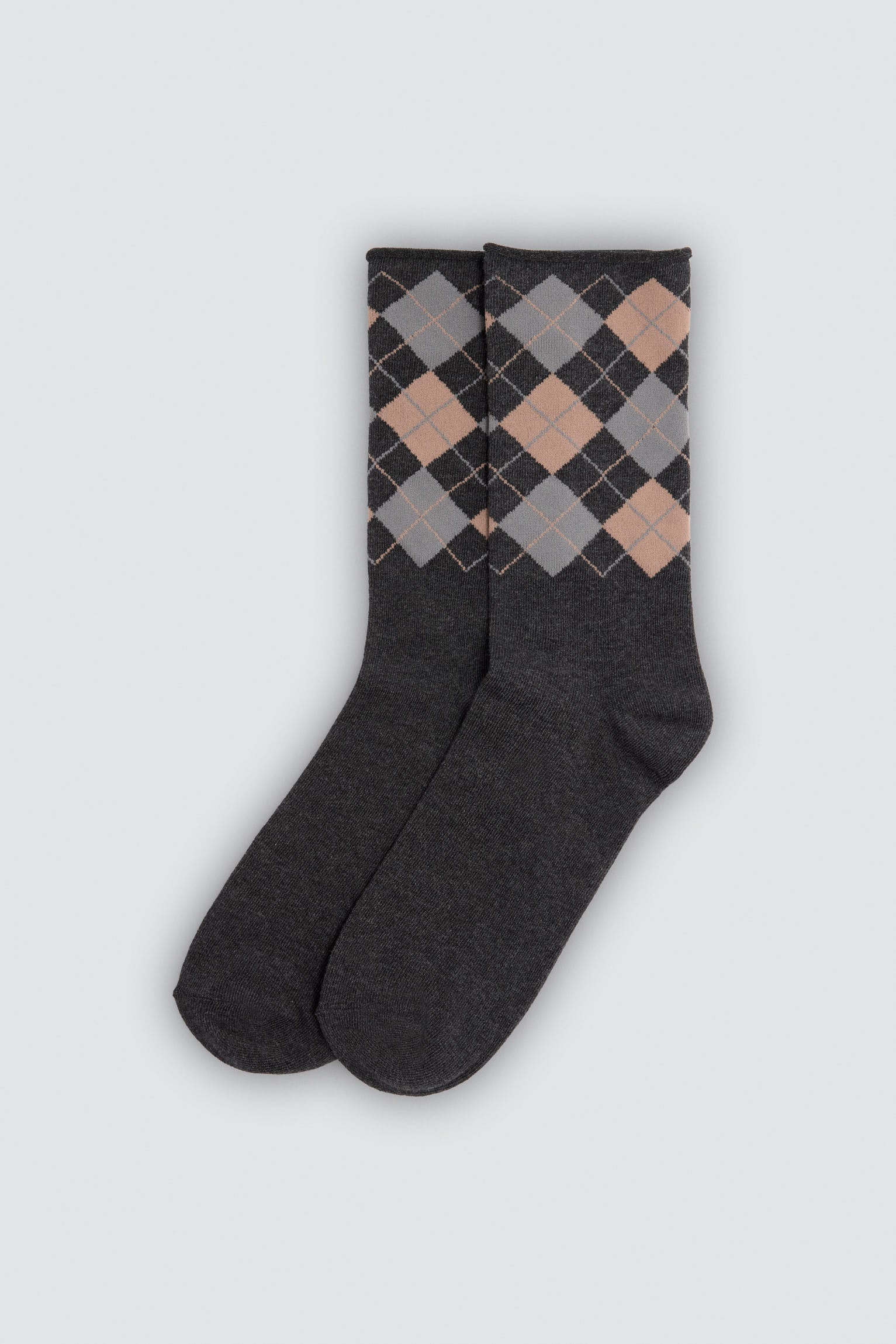 Pack of 3 cuffless socks with geometric prints