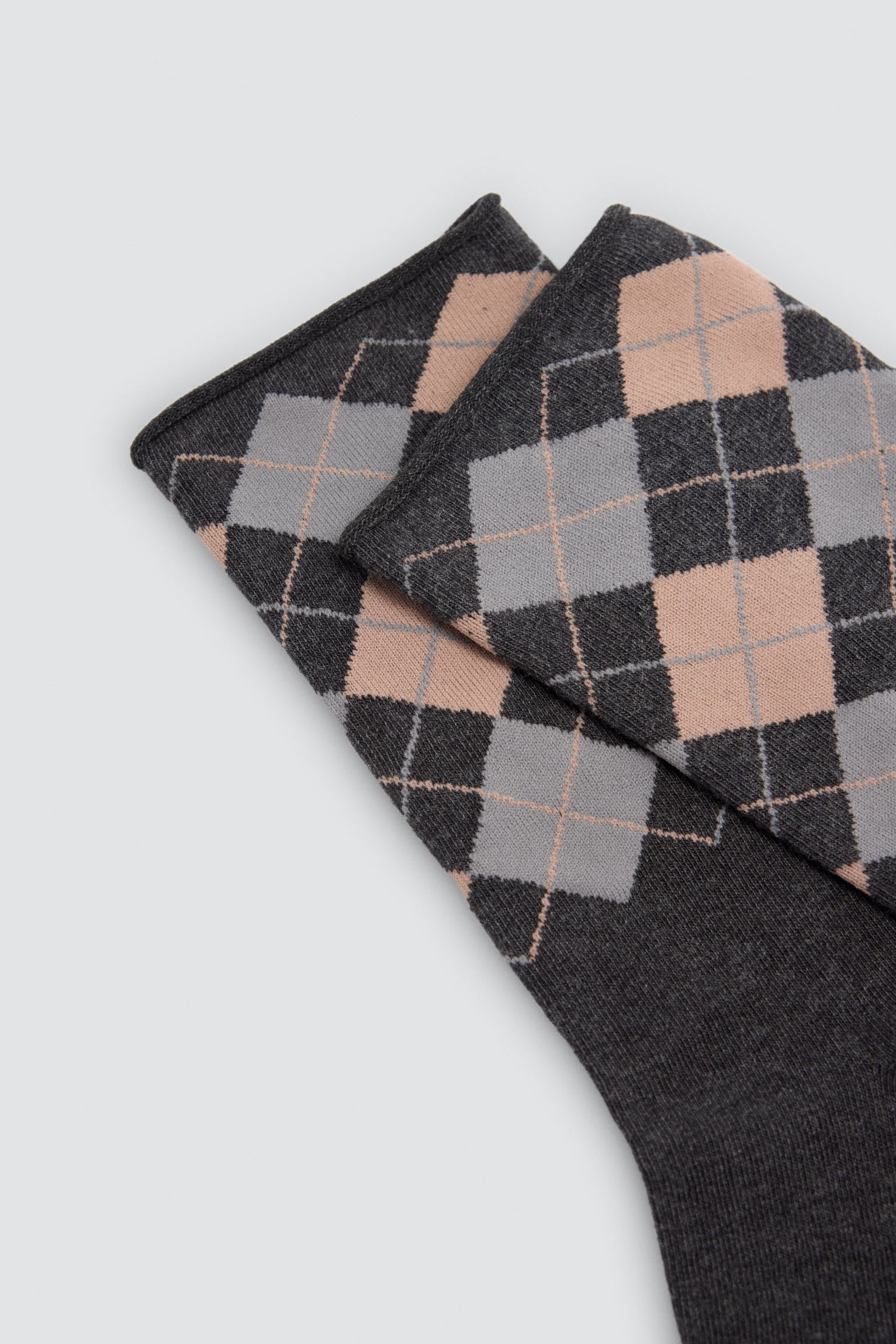Pack of 3 cuffless socks with geometric prints
