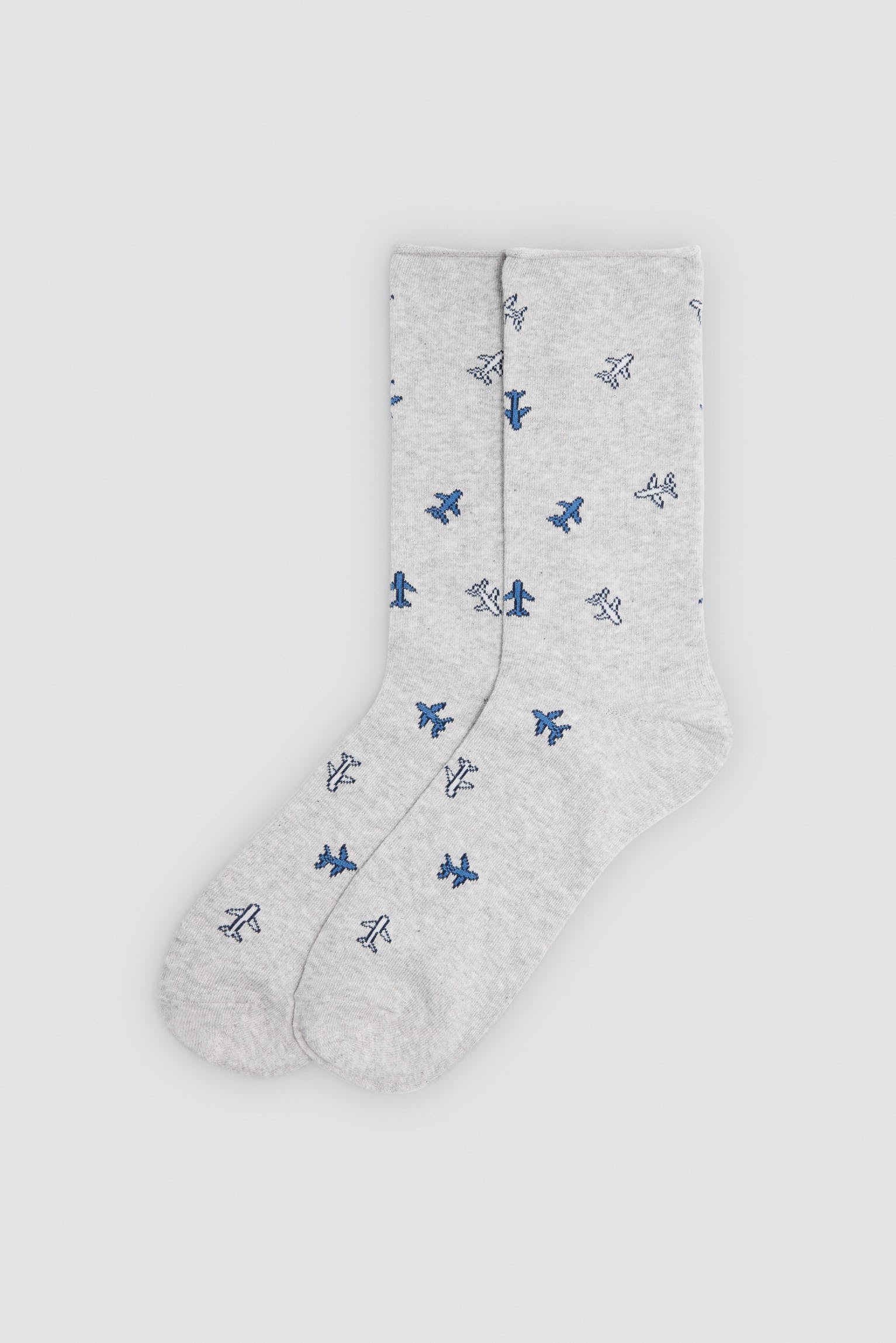 Pack of 3 men's socks with plane and stripe prints