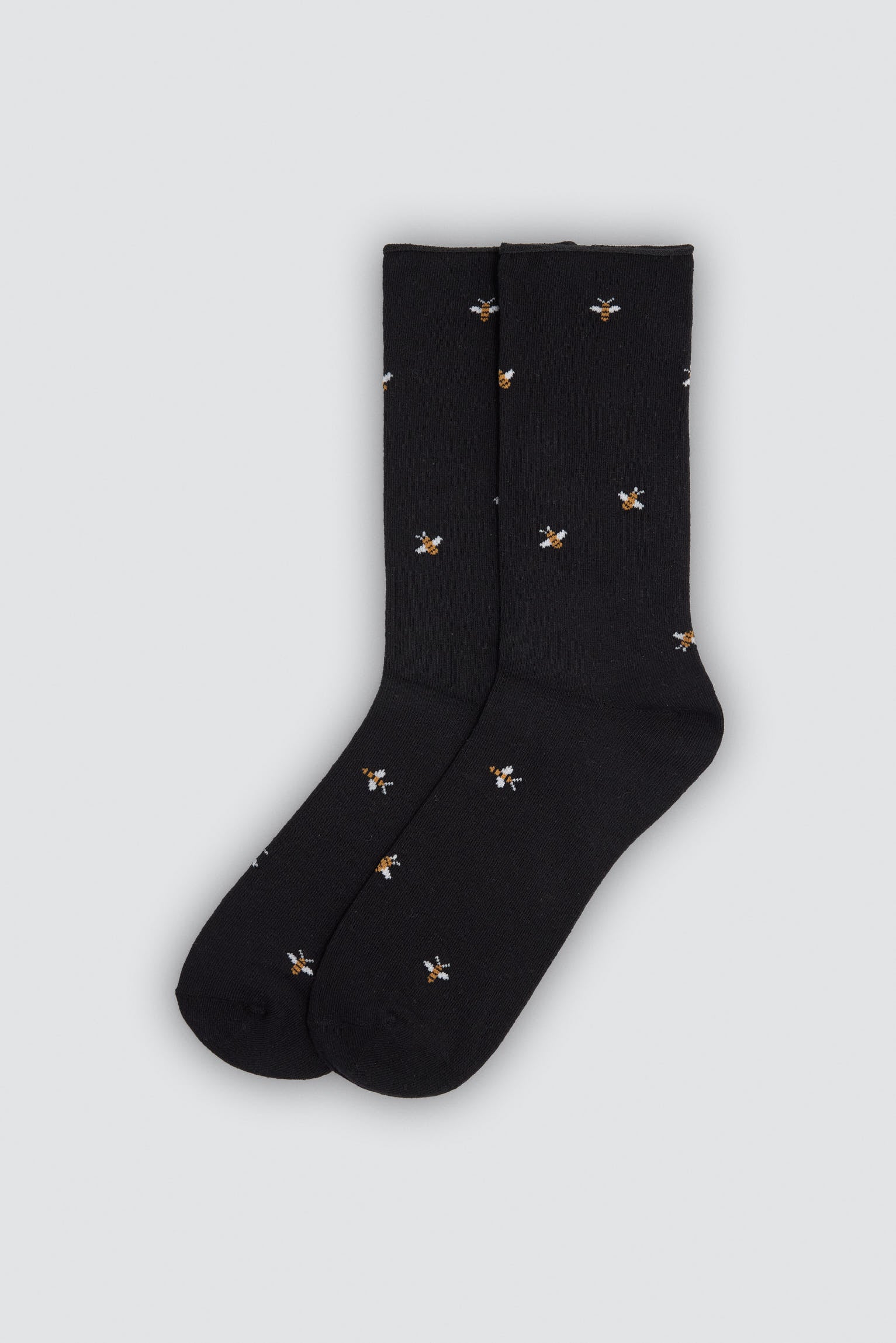 Pack of 6 cuffless assorted printed socks