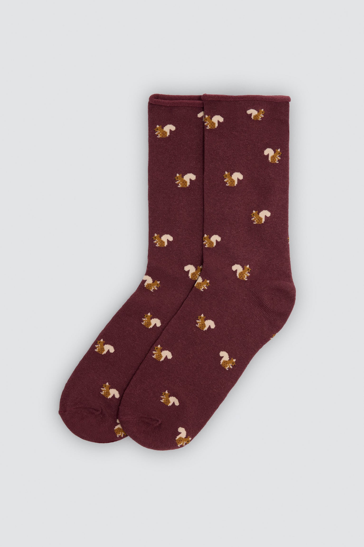 Pack of 4 cuffless socks with animal prints