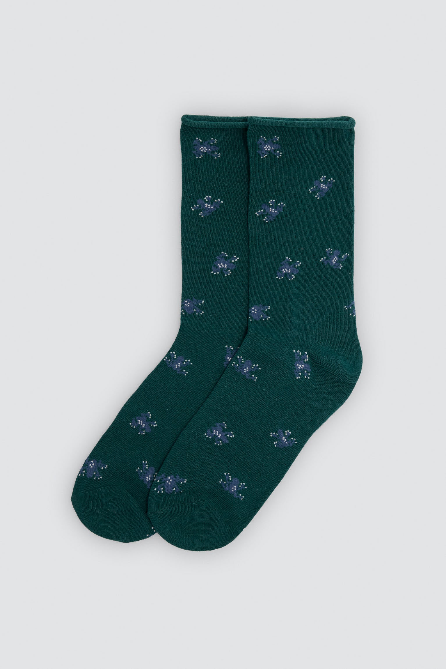 Pack of 4 cuffless socks with animal prints