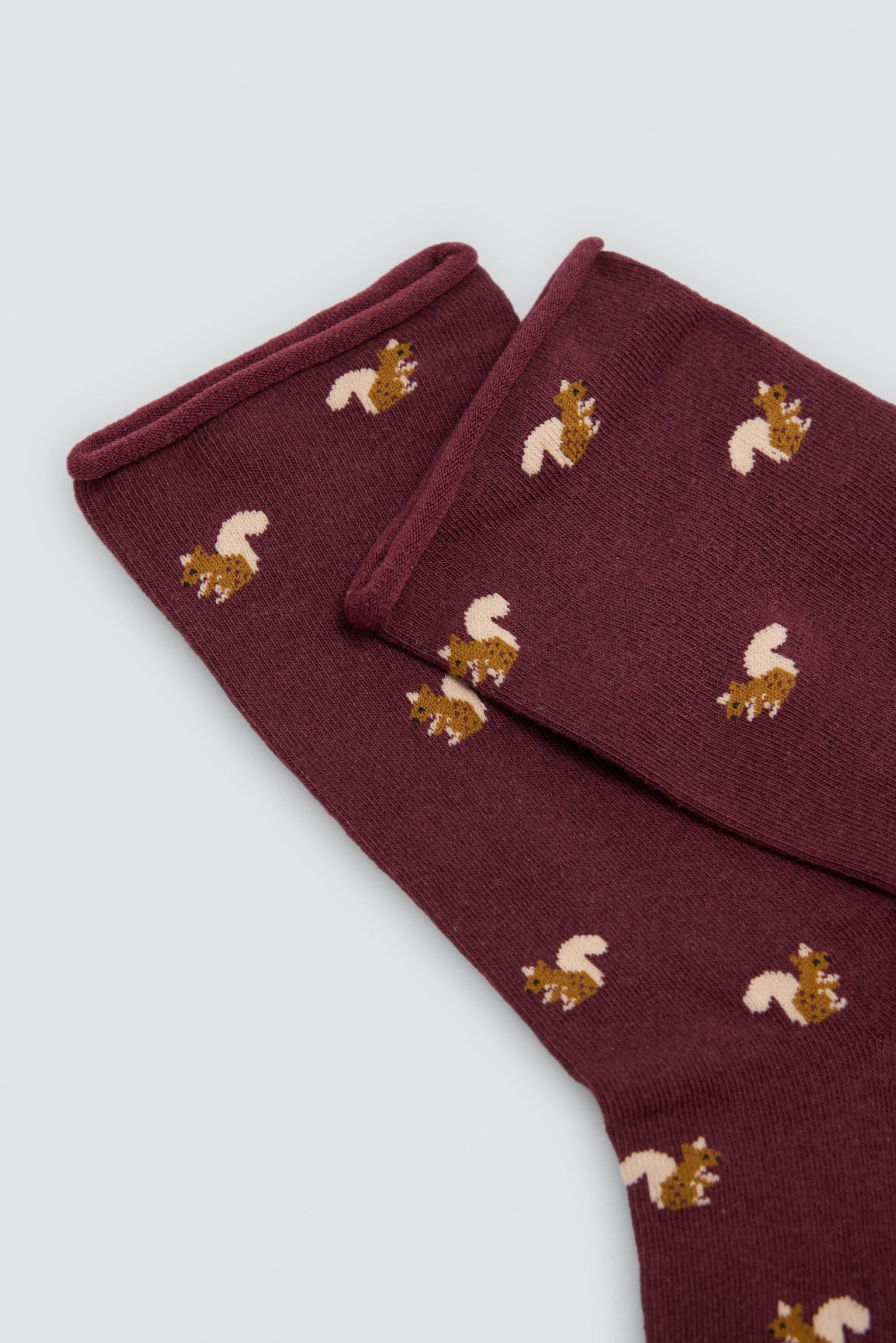 Pack of 4 cuffless socks with animal prints