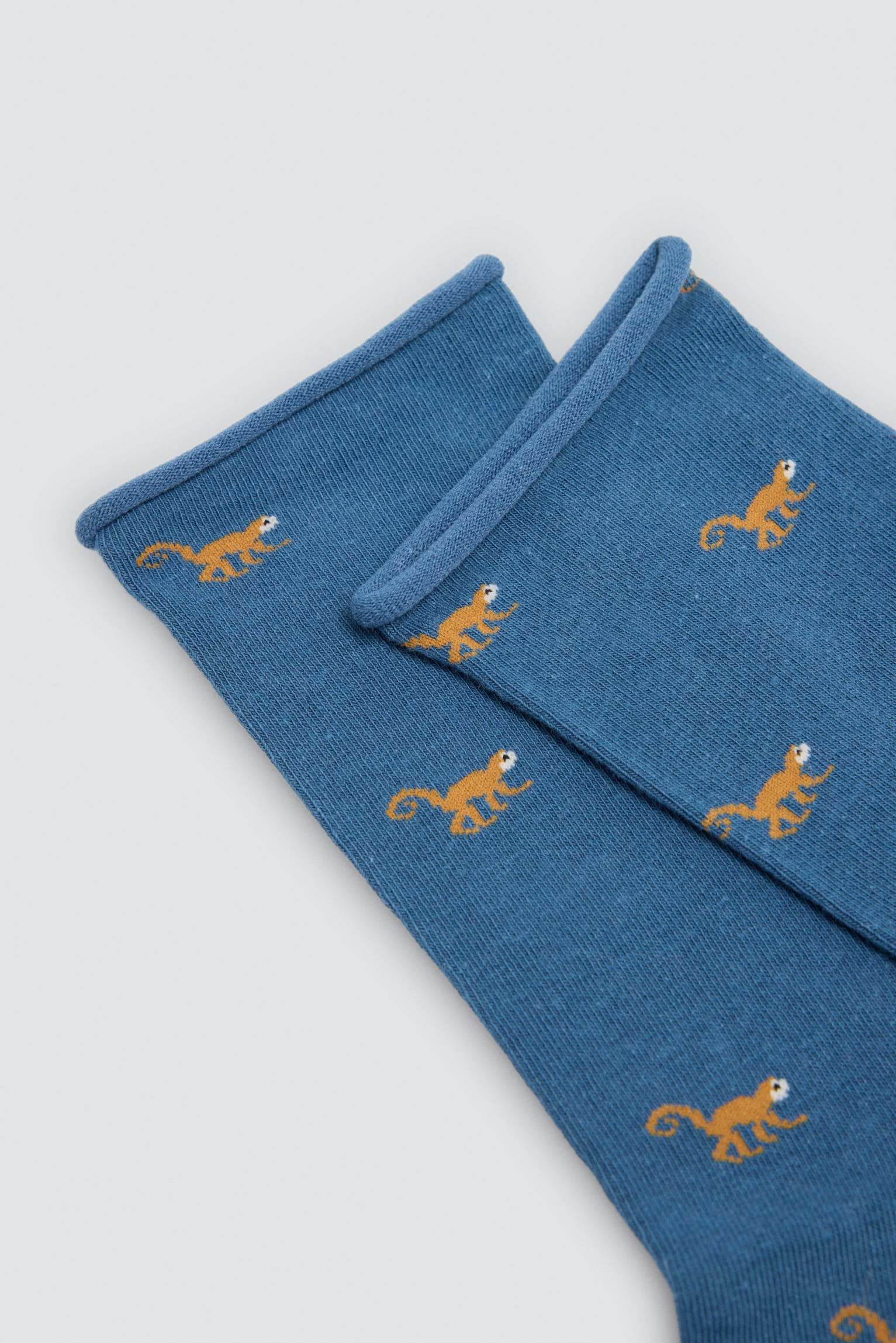 Pack of 4 cuffless socks with animal prints